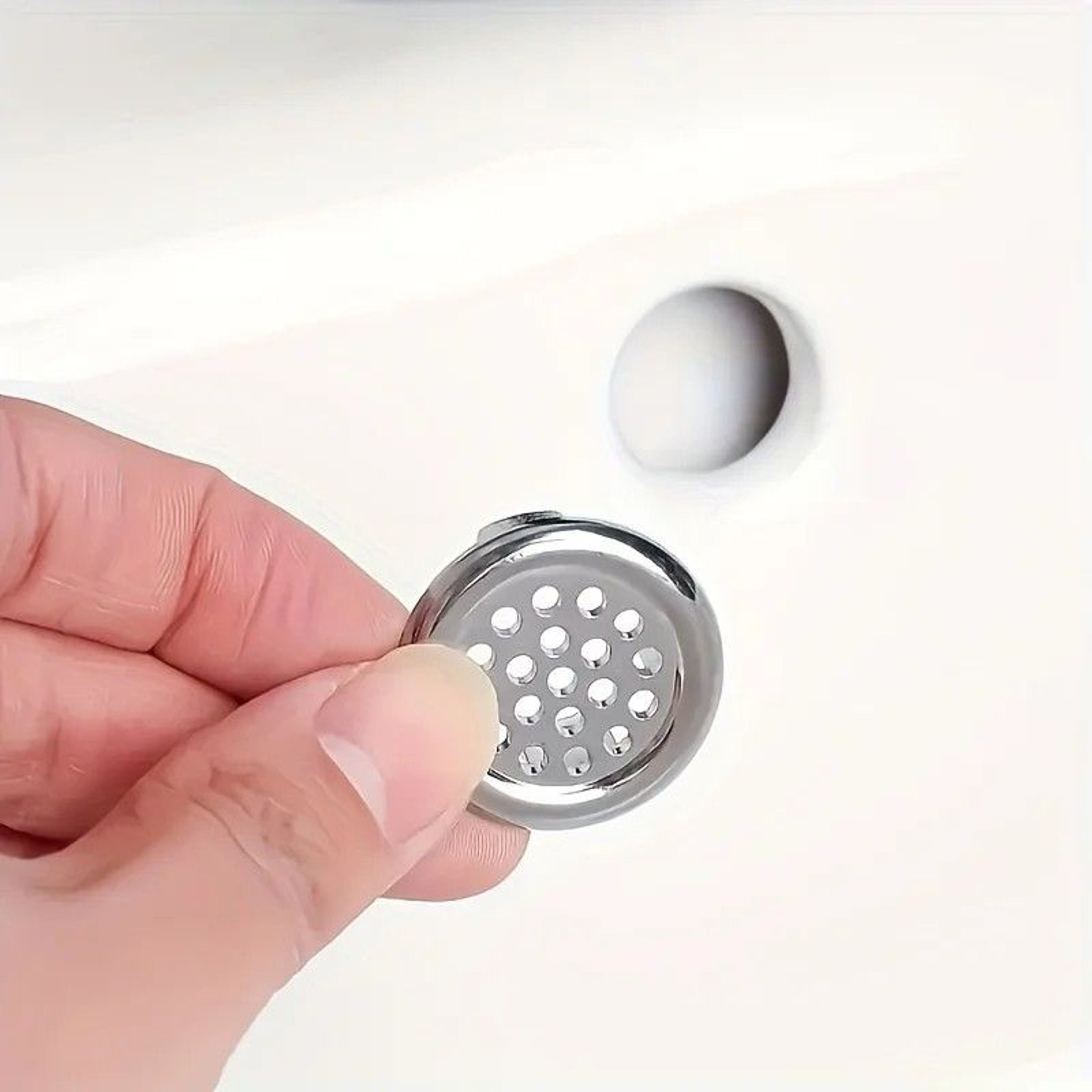 Chrome Sink Overflow Cover Set Leak Proof Easy Install 2