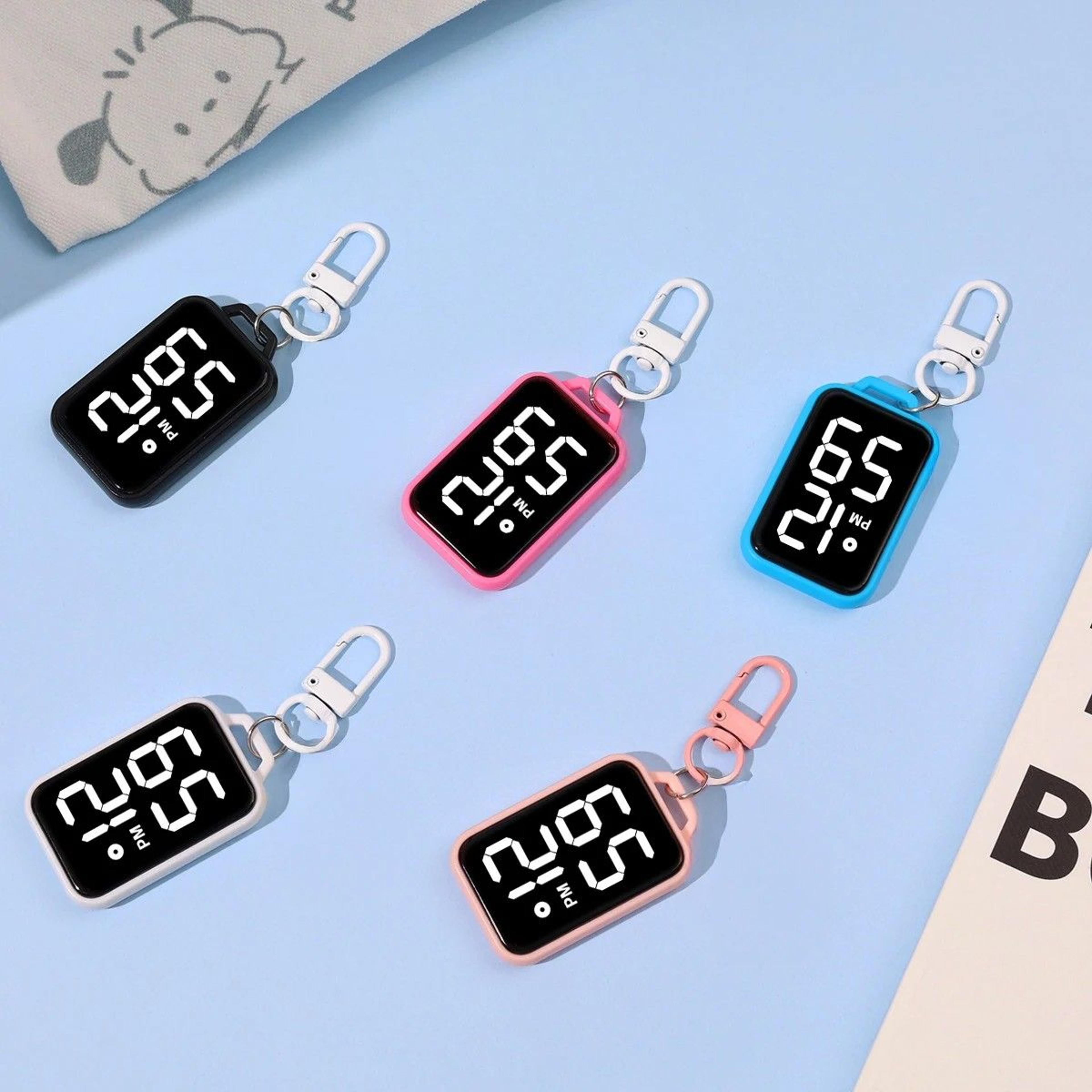 LED Keychain Digital Watch Mini Pocket Timepiece For Students And Backpacks 0