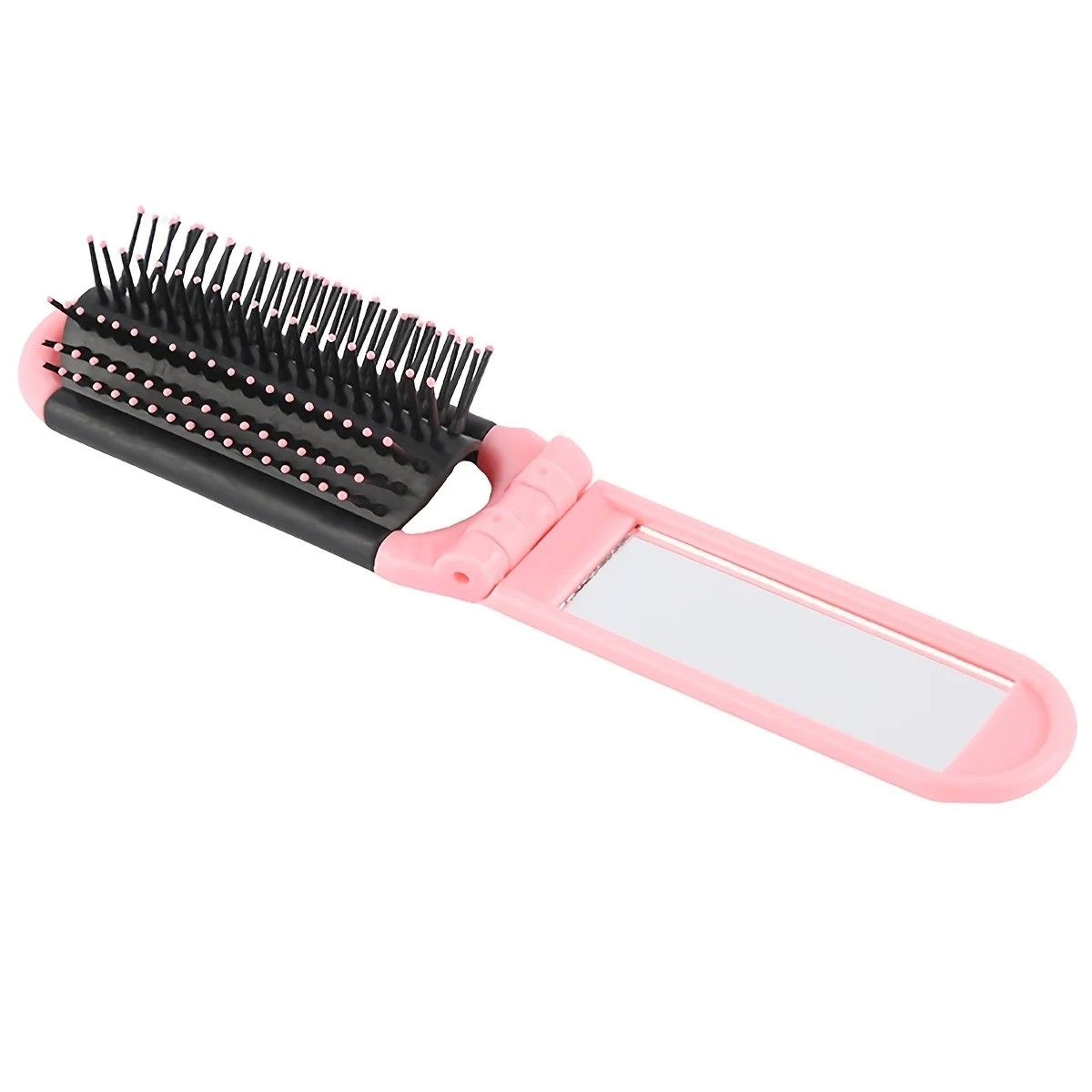 Foldable Portable Mirror Comb Mini Hairbrush With Scalp Massage Airbag Design 3