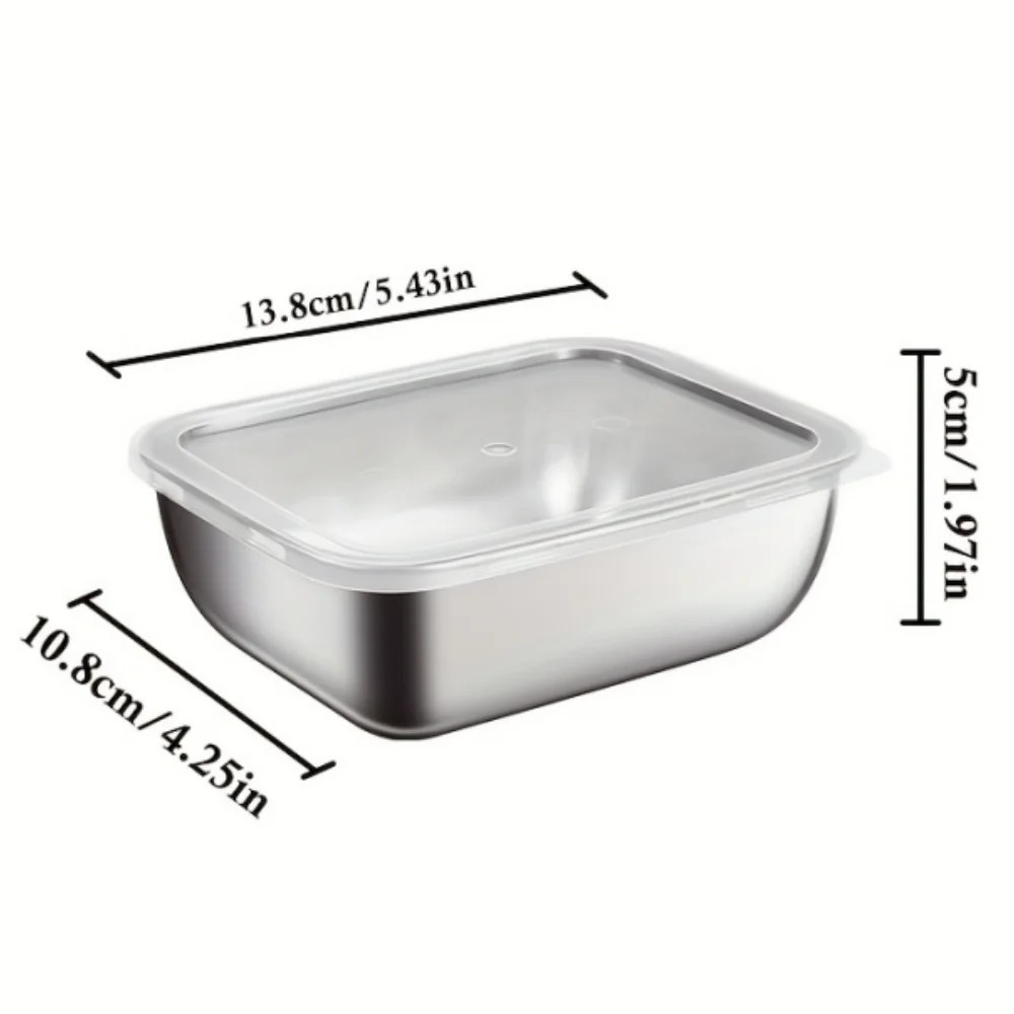 Stainless Steel Food Storage Containers with Flip Top Lids Reusable Kitchen and Fridge Organizers – view 1