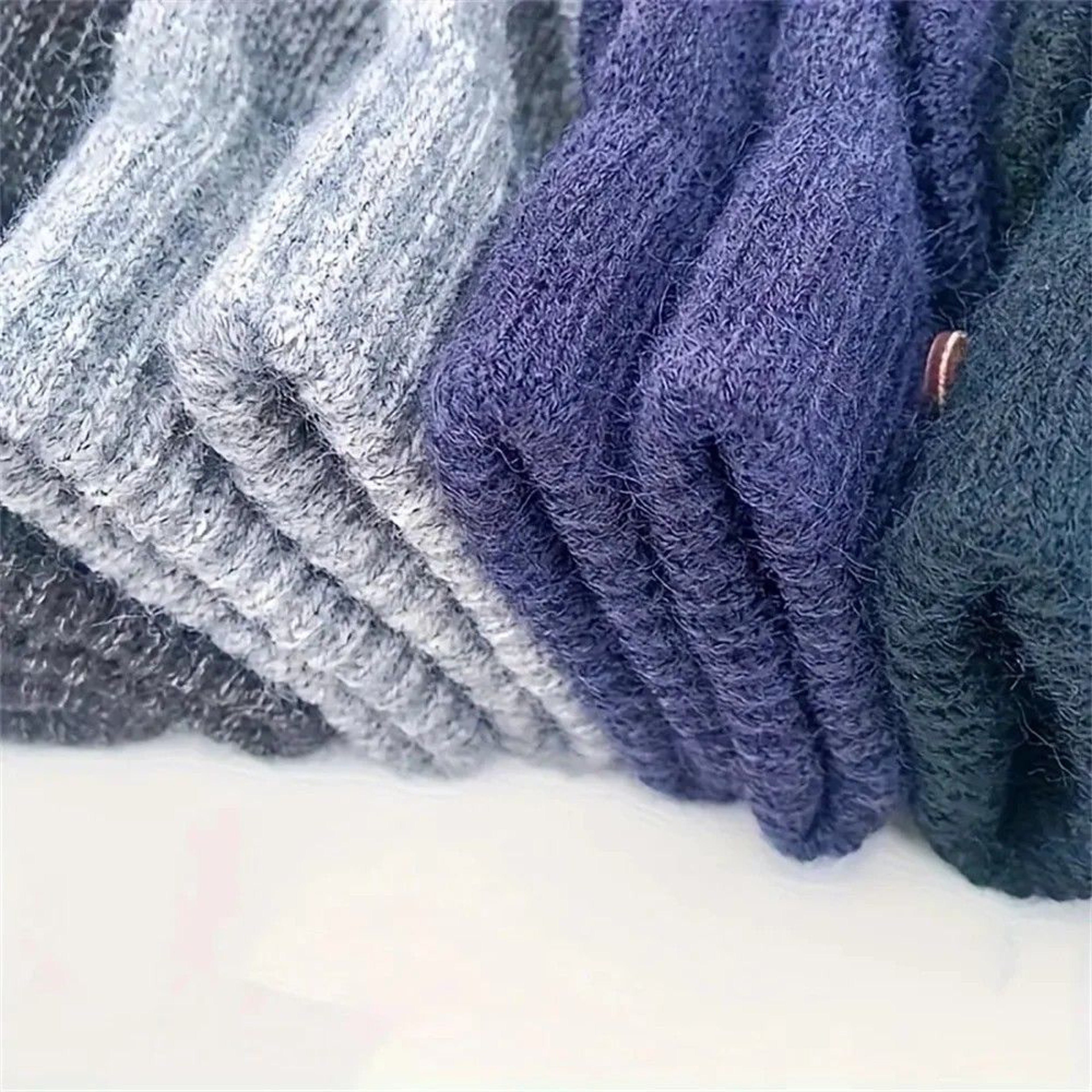 Winter Half Finger Flip Gloves Warm Knitted Windproof Gloves For Men And Women 10