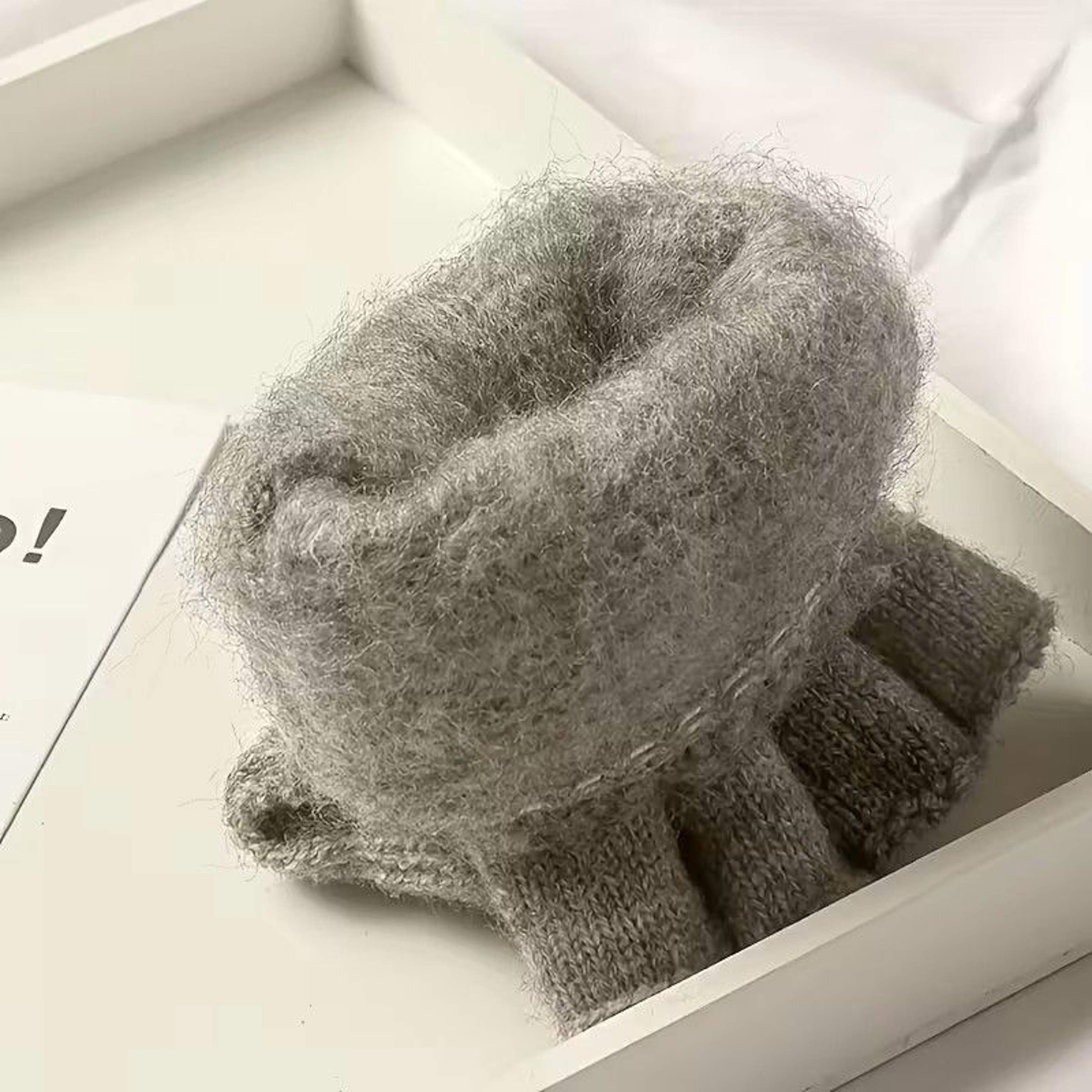 Winter Half Finger Flip Gloves Warm Knitted Windproof Gloves For Men And Women 11