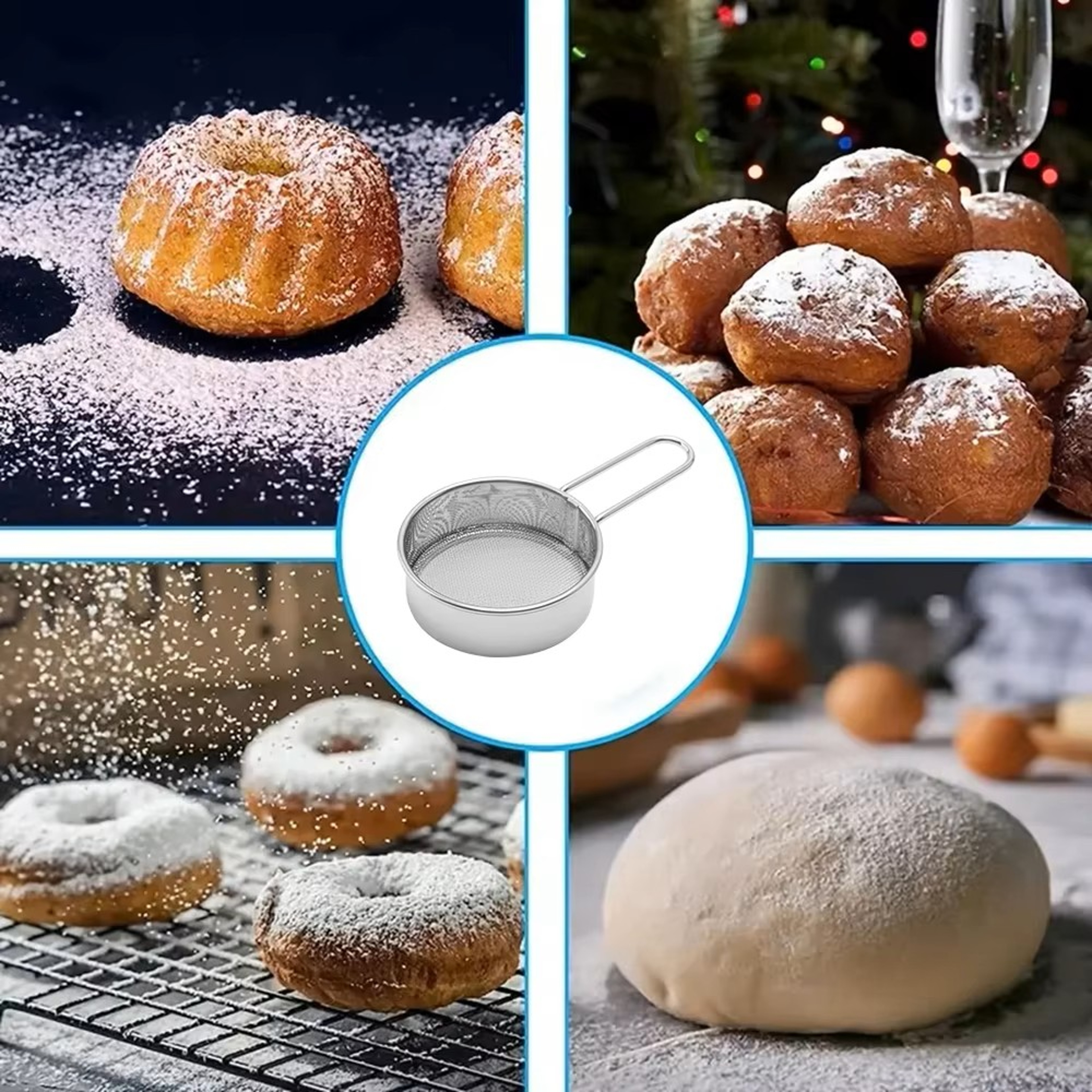 Small Handheld Fine Mesh Flour Sieve – Perfect for Baking, Powdered Sugar & Chocolate Dusting – view 2