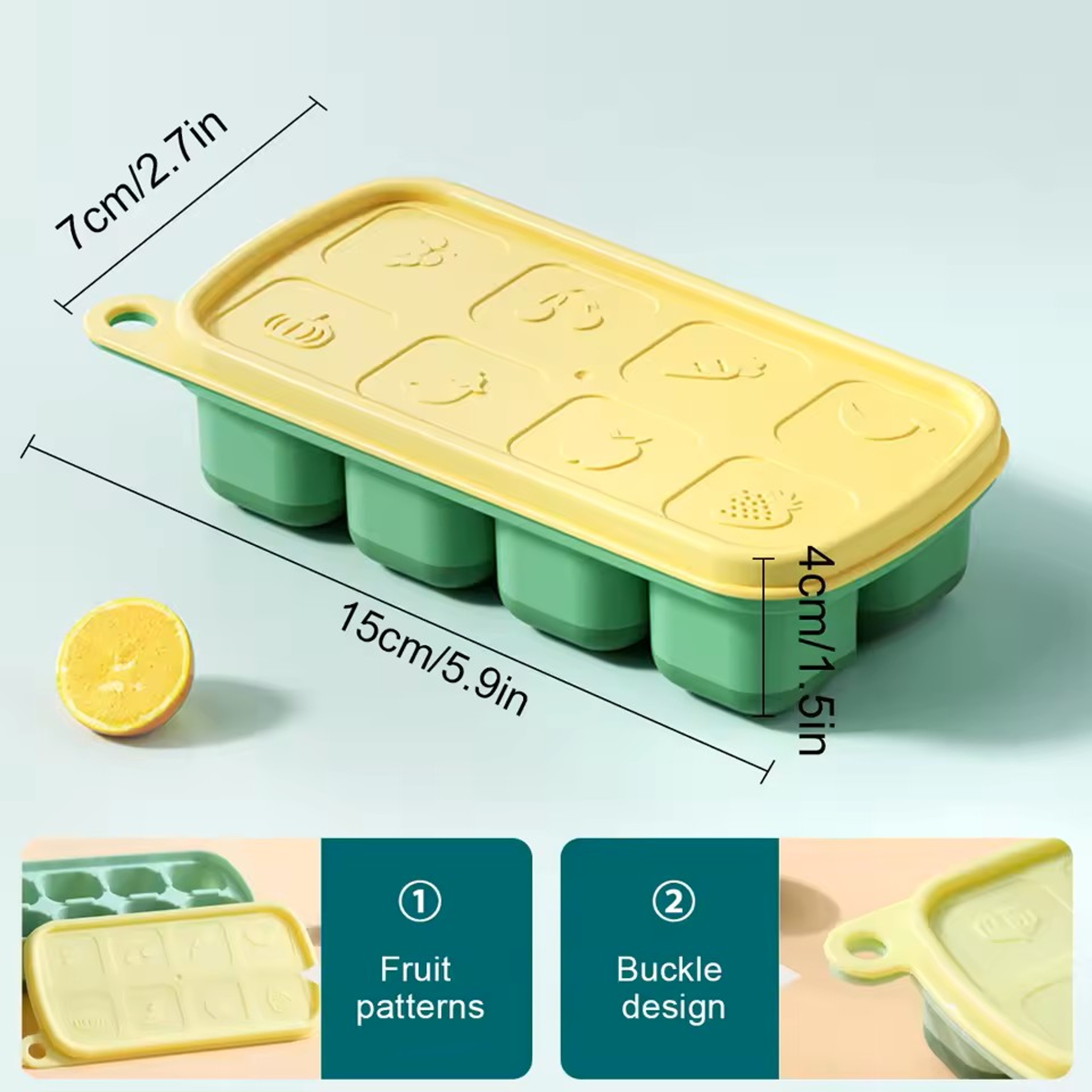 Leeseph Silicone Ice Cube Tray with Removable Lid – Perfect Square Ice for Cocktails & Daily Drinks – view 1