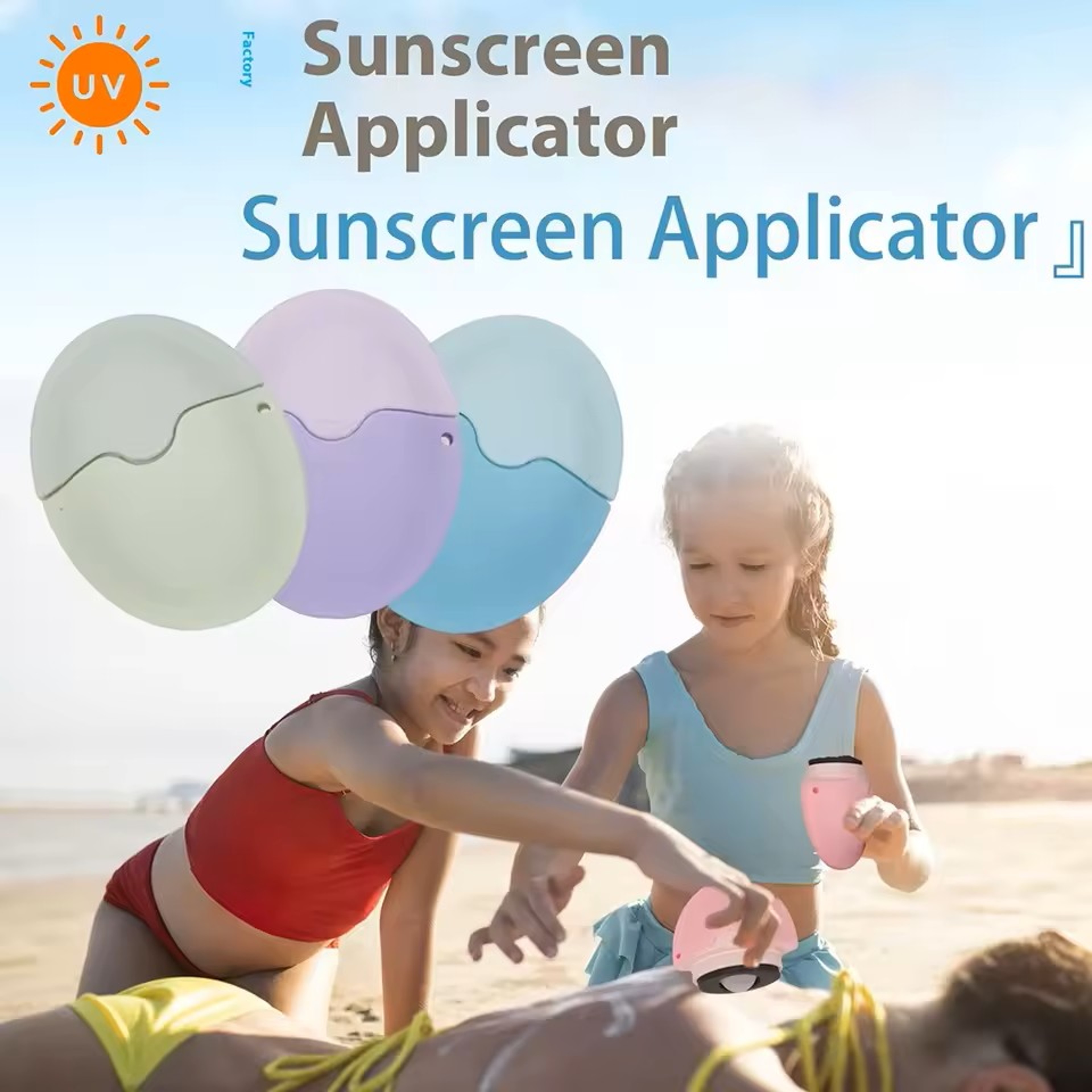 Silicone Suncream Roller Applicator Refillable Oval Lotion Bottle Travel Friendly Cosmetic Tool – view 3