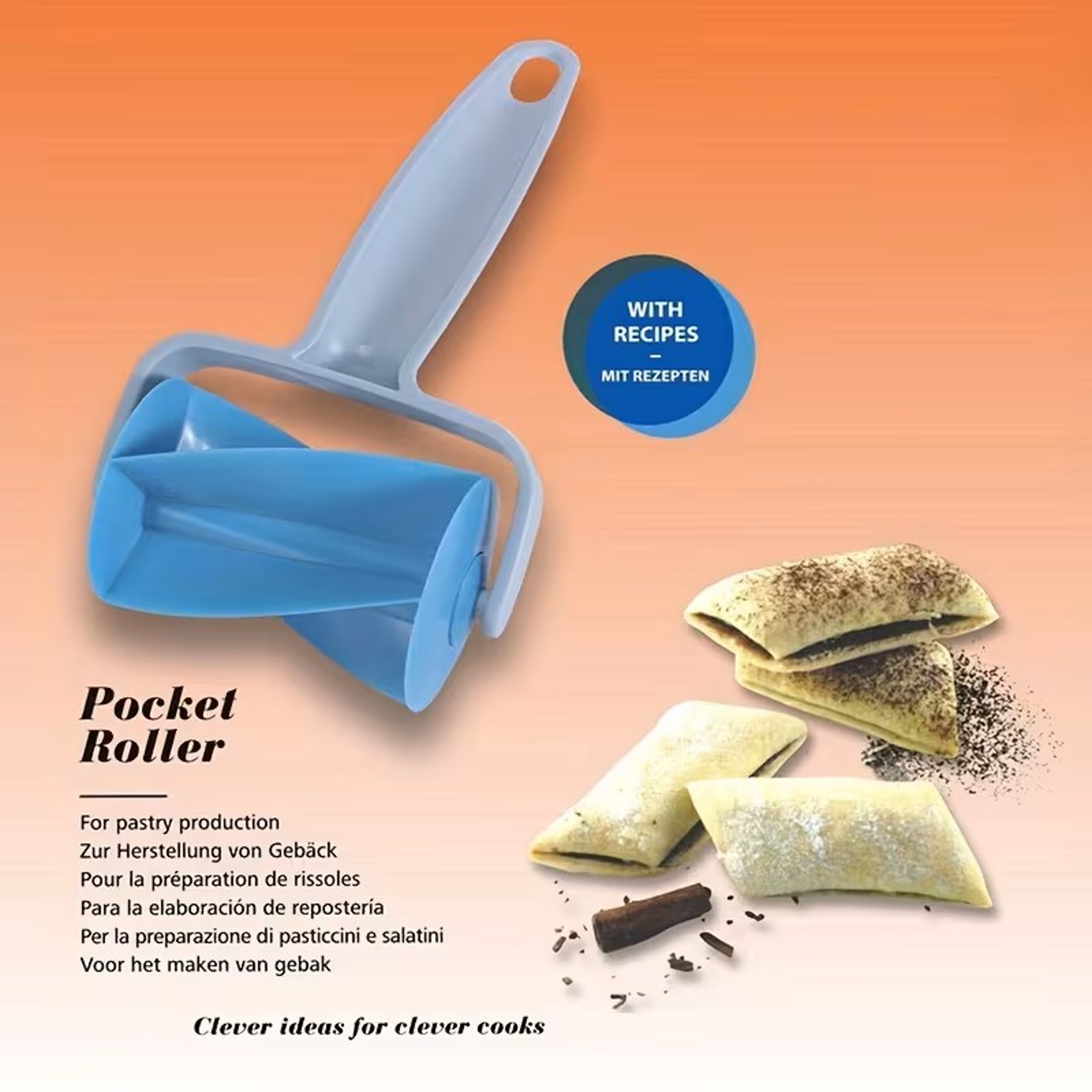 Roller Dough Pastry Roller and Cutter for Baking Homemade Pastries and Baked Goods – view 6