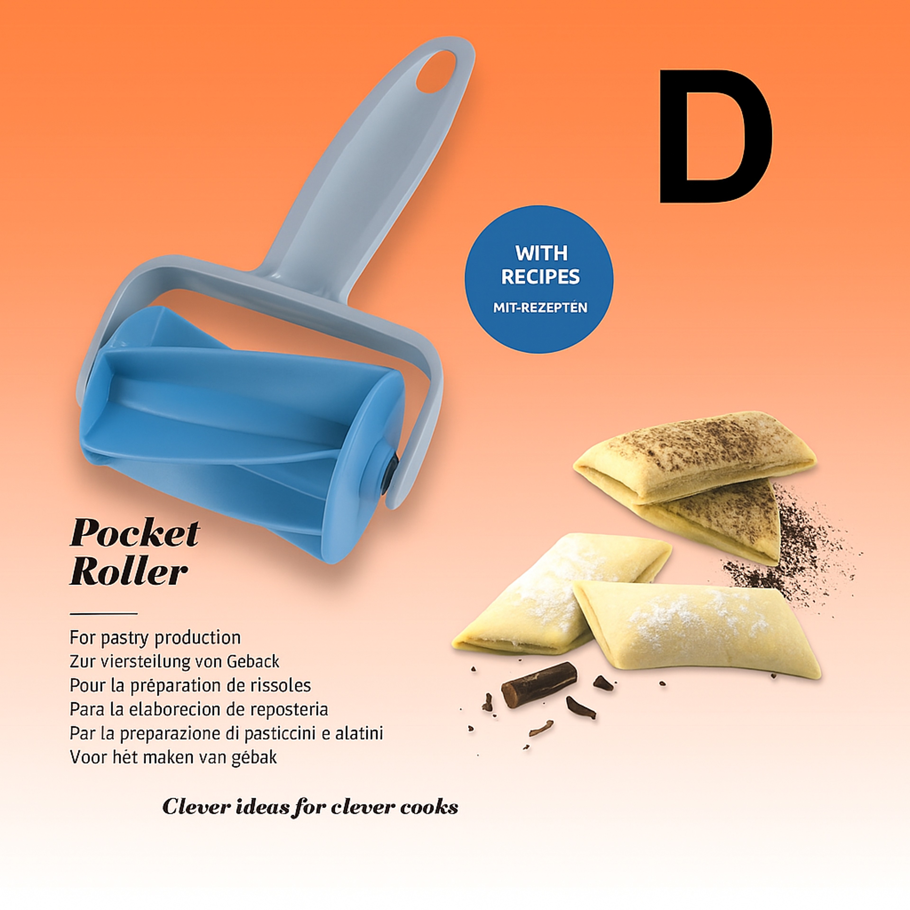 Roller Dough Pastry Roller and Cutter for Baking Homemade Pastries and Baked Goods – view 23