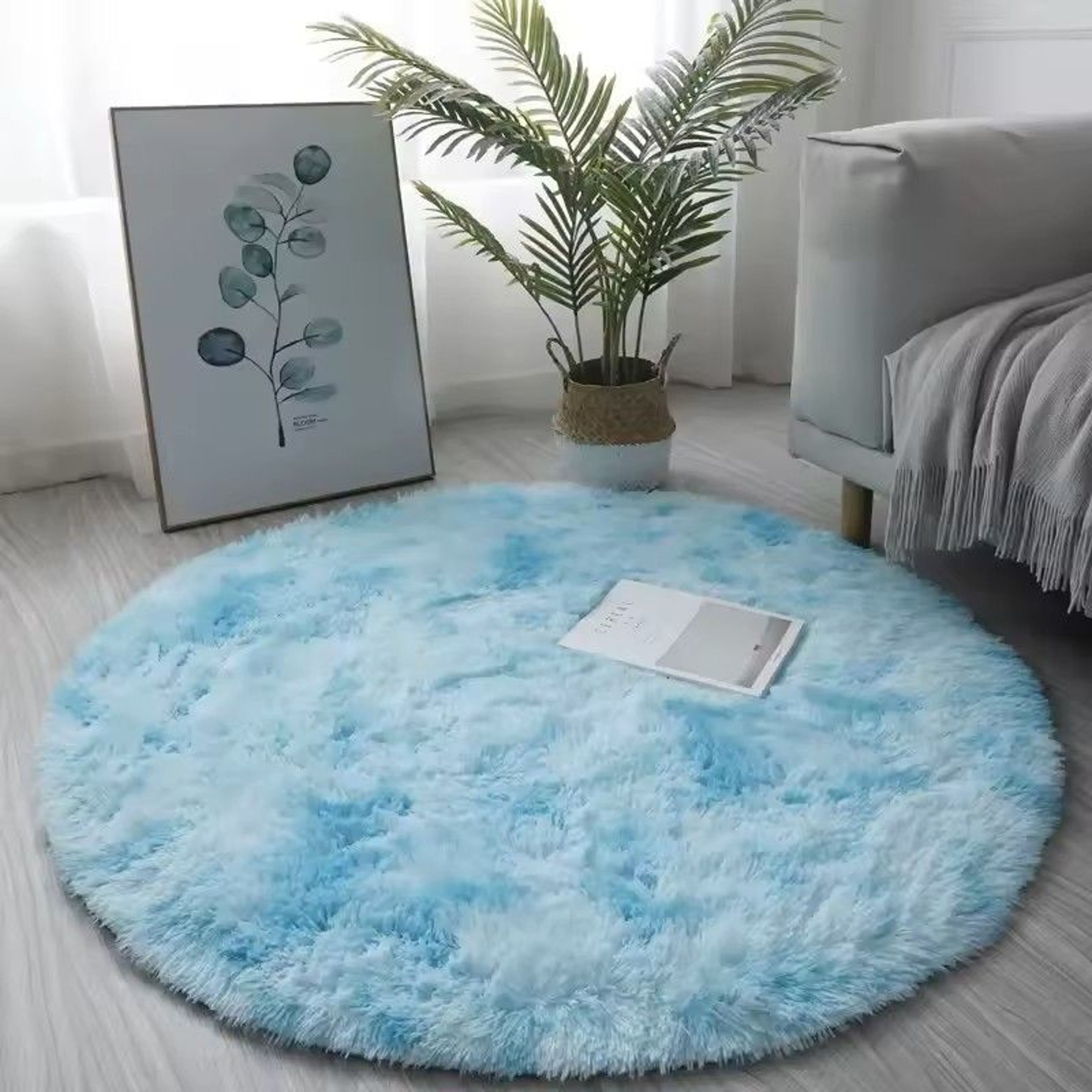 Super Soft Plush Round Rug Mat Fluffy Thick Pile Carpet For Living Room Bedroom Kids Room And Home  3