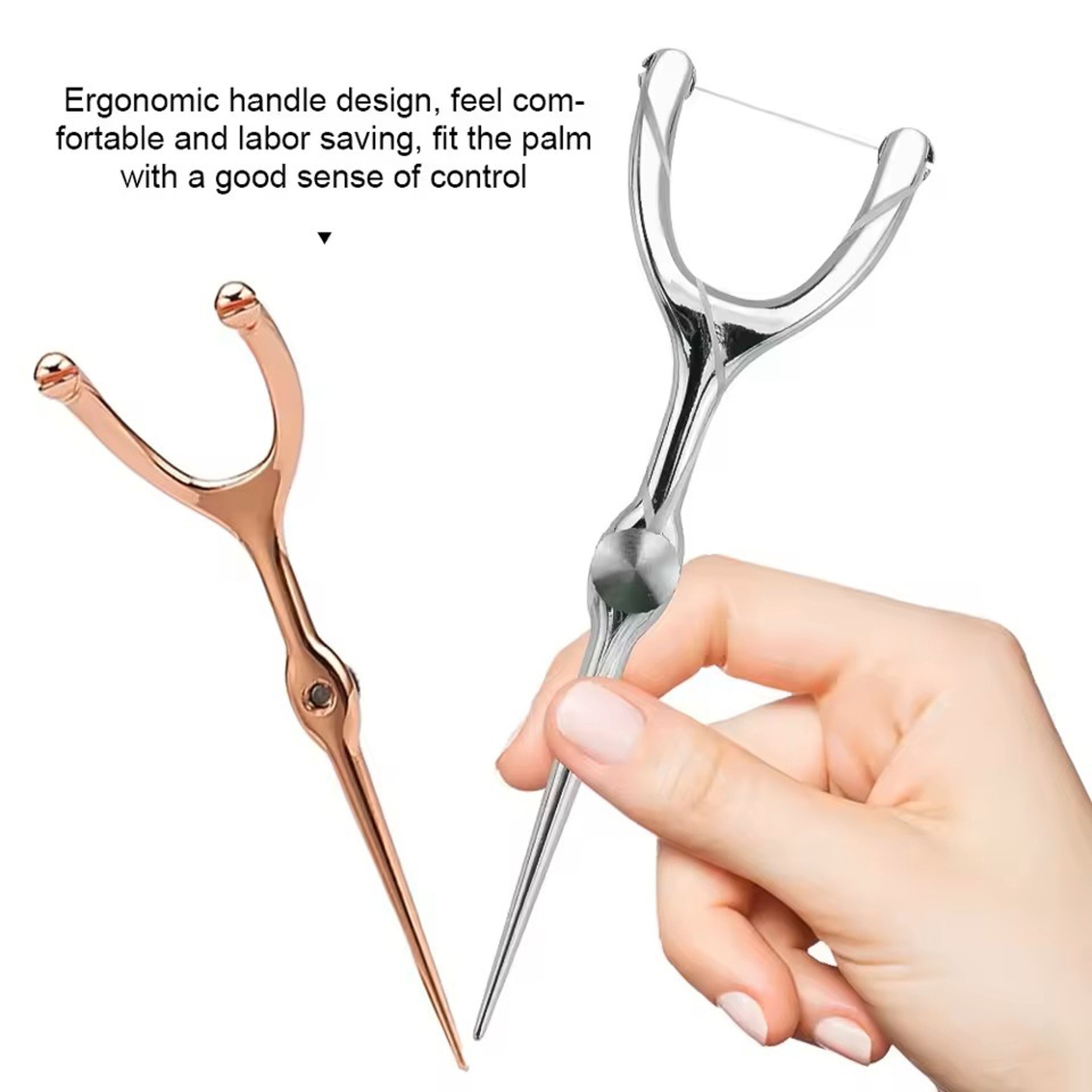 Stainless Steel Toothpick and Reusable Y Shape Flossing Holder Portable Eco Friendly Teeth Cleaning Tool Set – view 2