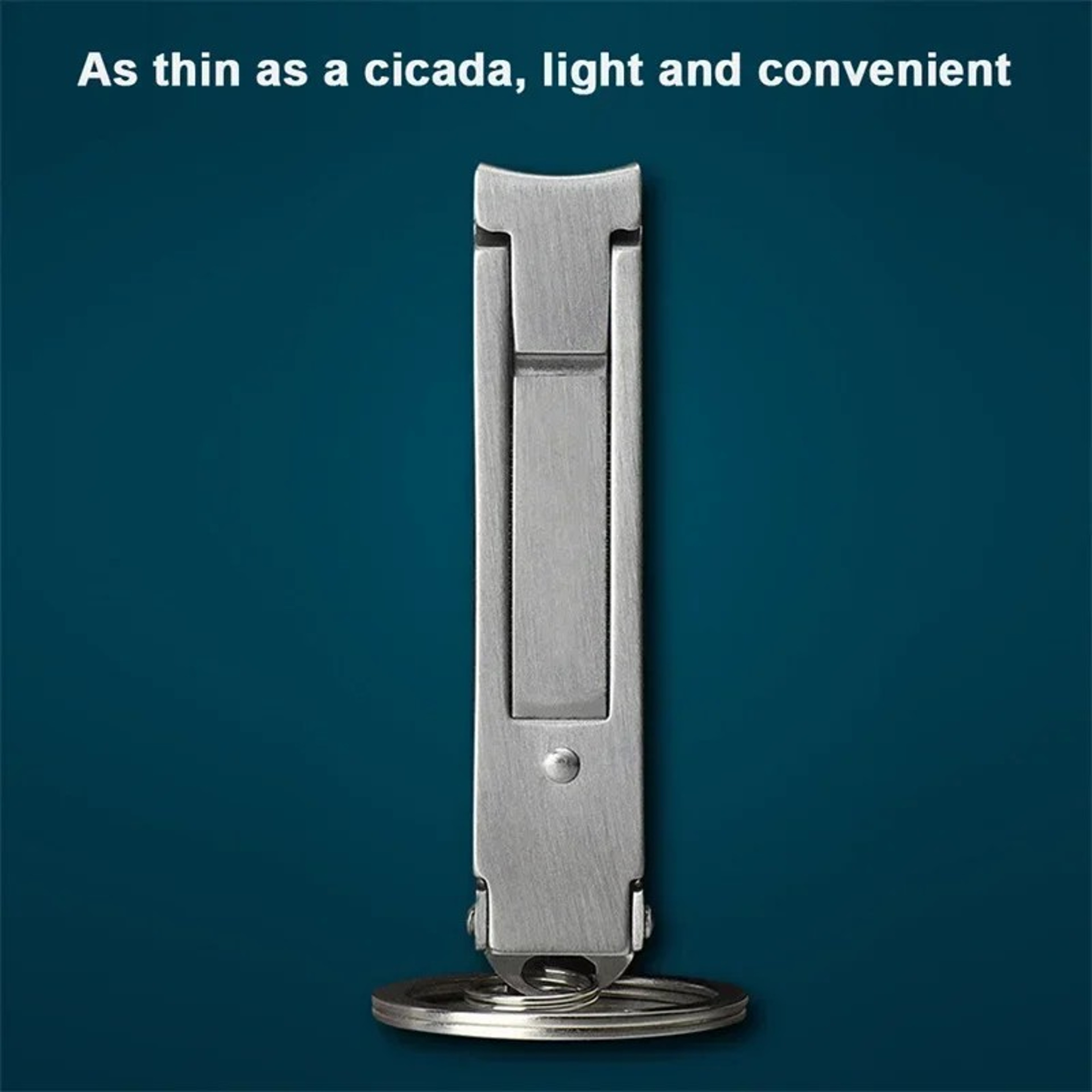 Compact Foldable Nail Clippers Portable Fingernail Cutter with Key Chain Manicure Tool – view 6