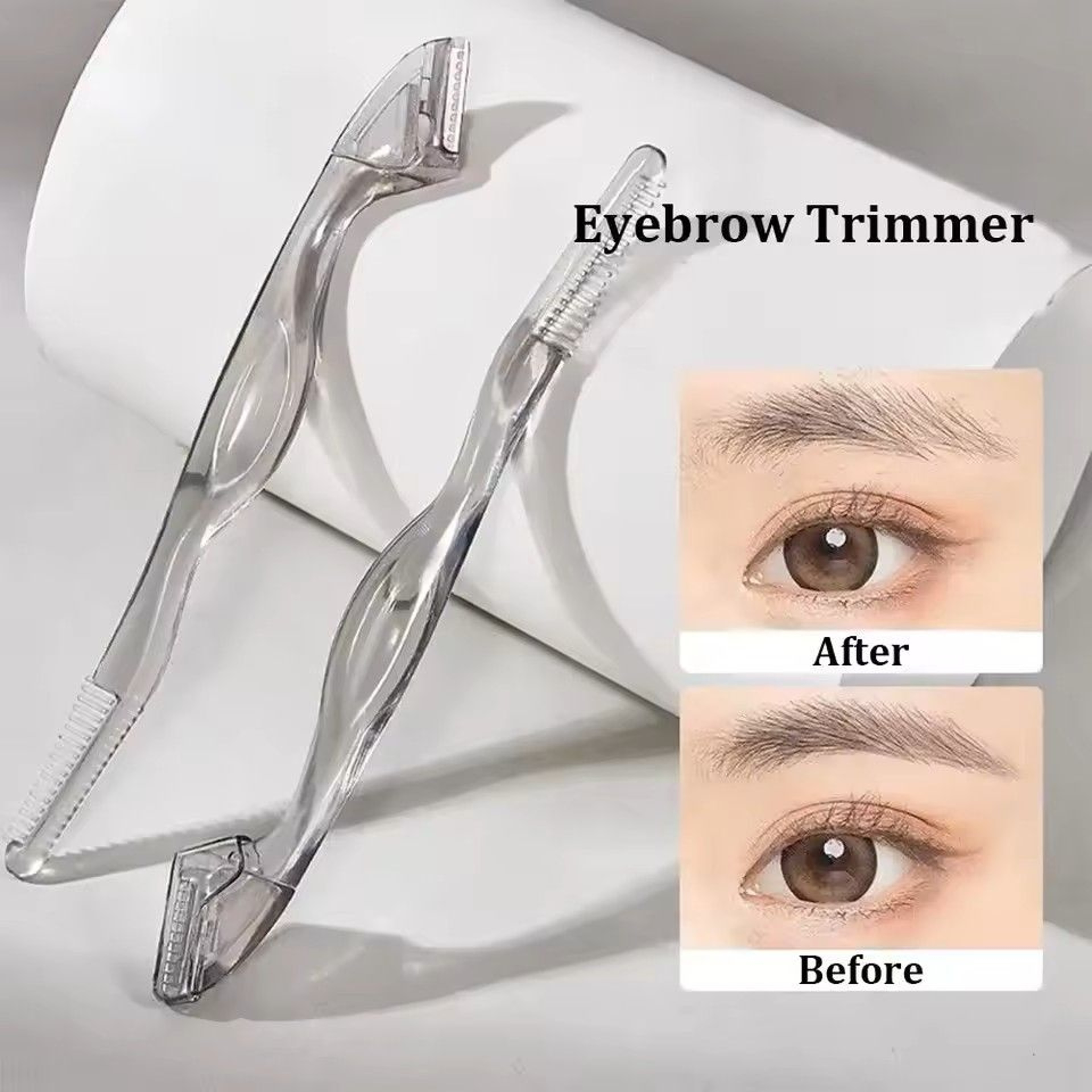 Double Ended Safety Eyebrow Trimmer Tool Anti Scratch Easy To Use For Men And Women 2