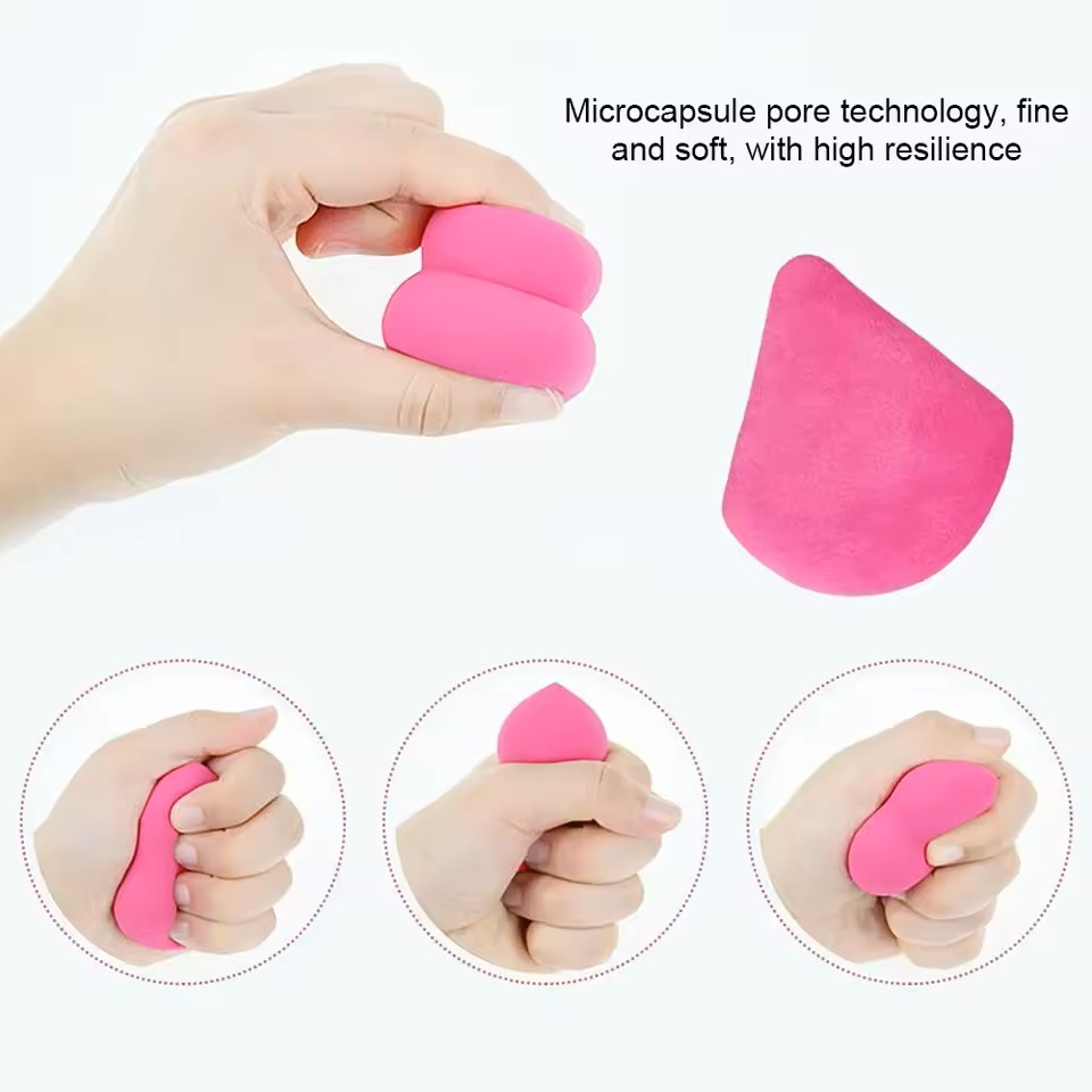 12pcs Makeup Sponge Set Cosmetic Blender Beauty Eggs Velvet Triangle Powder Puff and Finger Puffs – view 4