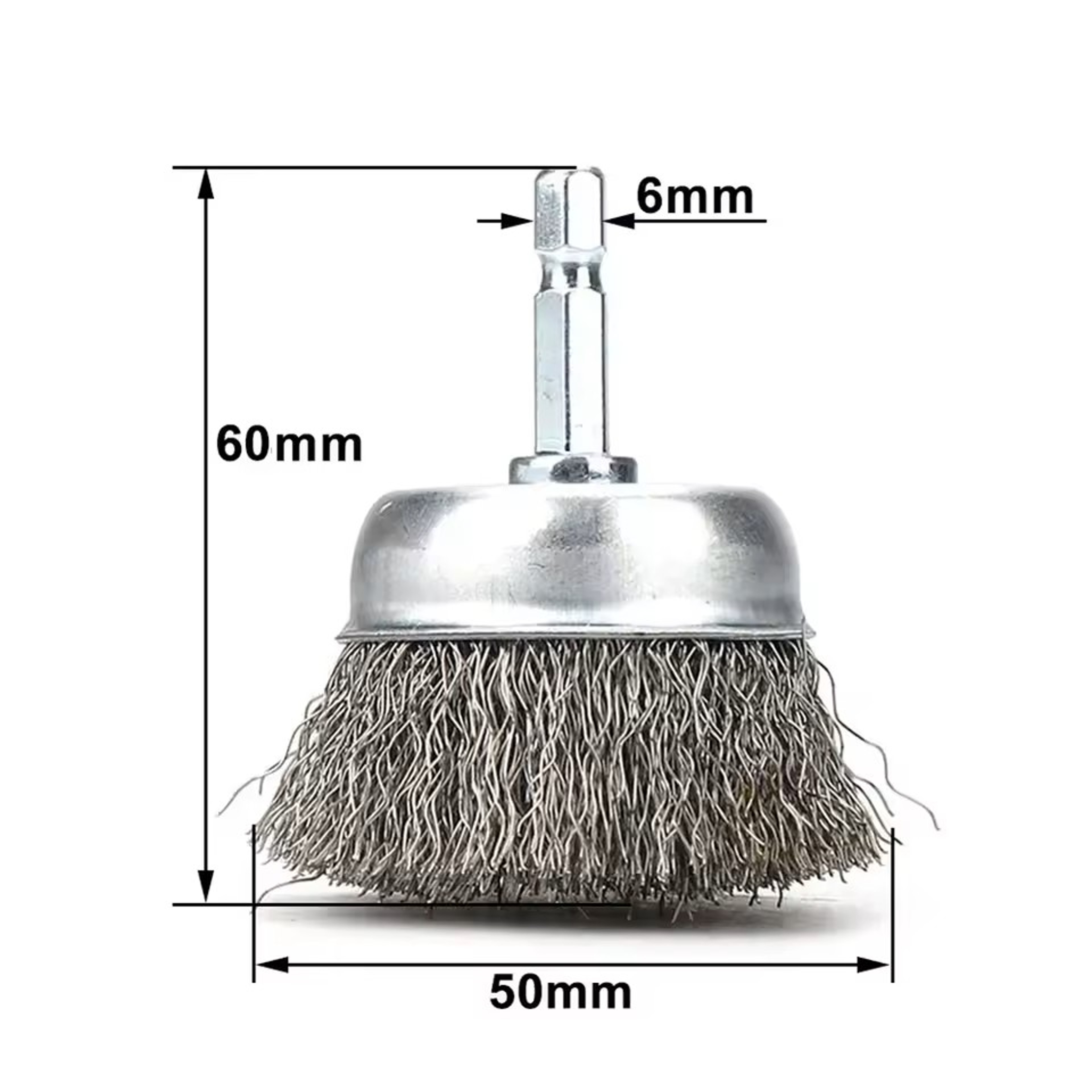 50mm 65mm Steel Wire Wheel Brush for Drill Metal Rust Removal and Polishing Rotary Tool Attachment – view 1