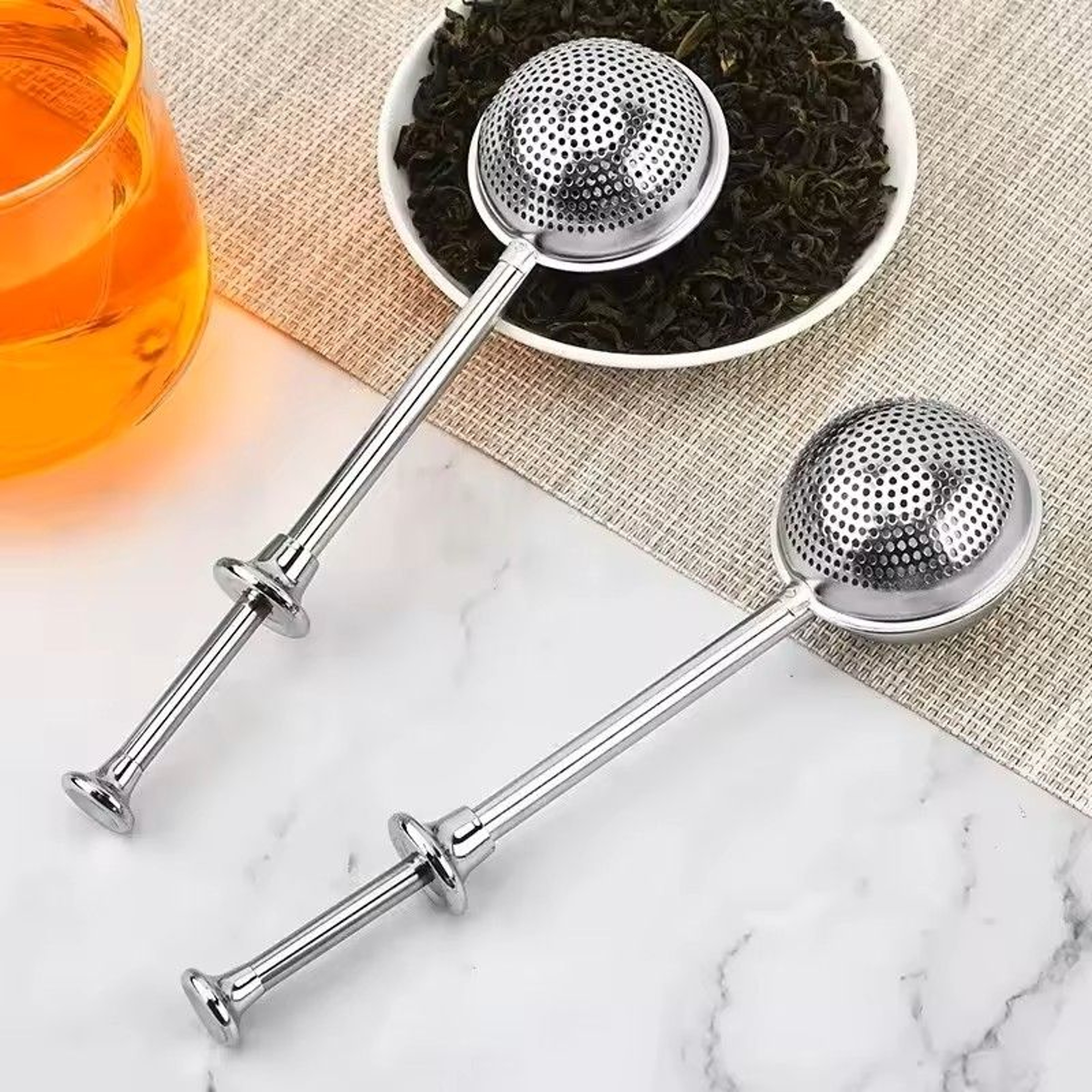 304 Stainless Steel Tea Infuser Spoon  Fine Mesh LooseLeaf Tea Strainer  Filter  Reusable Teaware 0