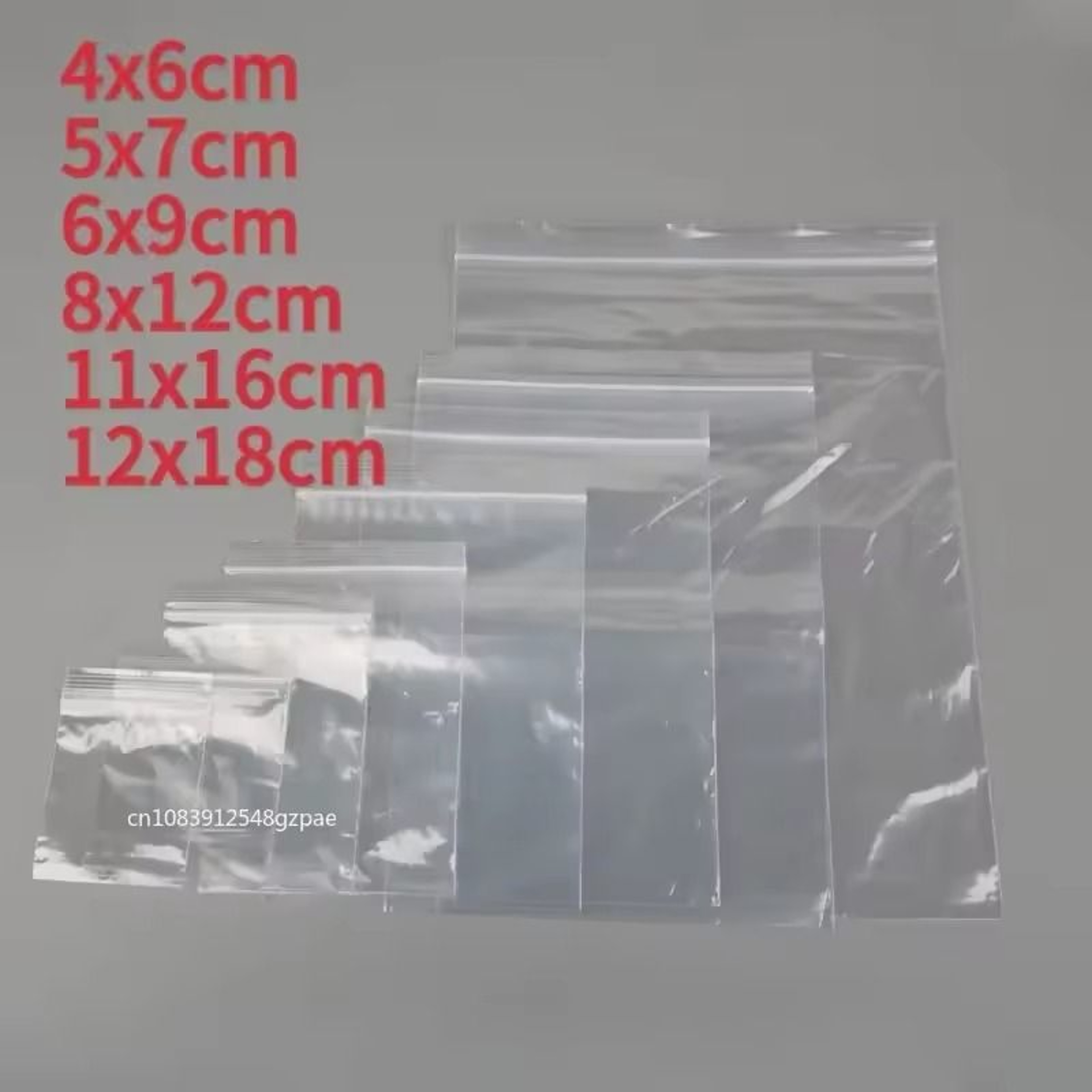 100PCS Small Transparent Ziplock Bags  Reclosable Clear Plastic Storage Bags 1