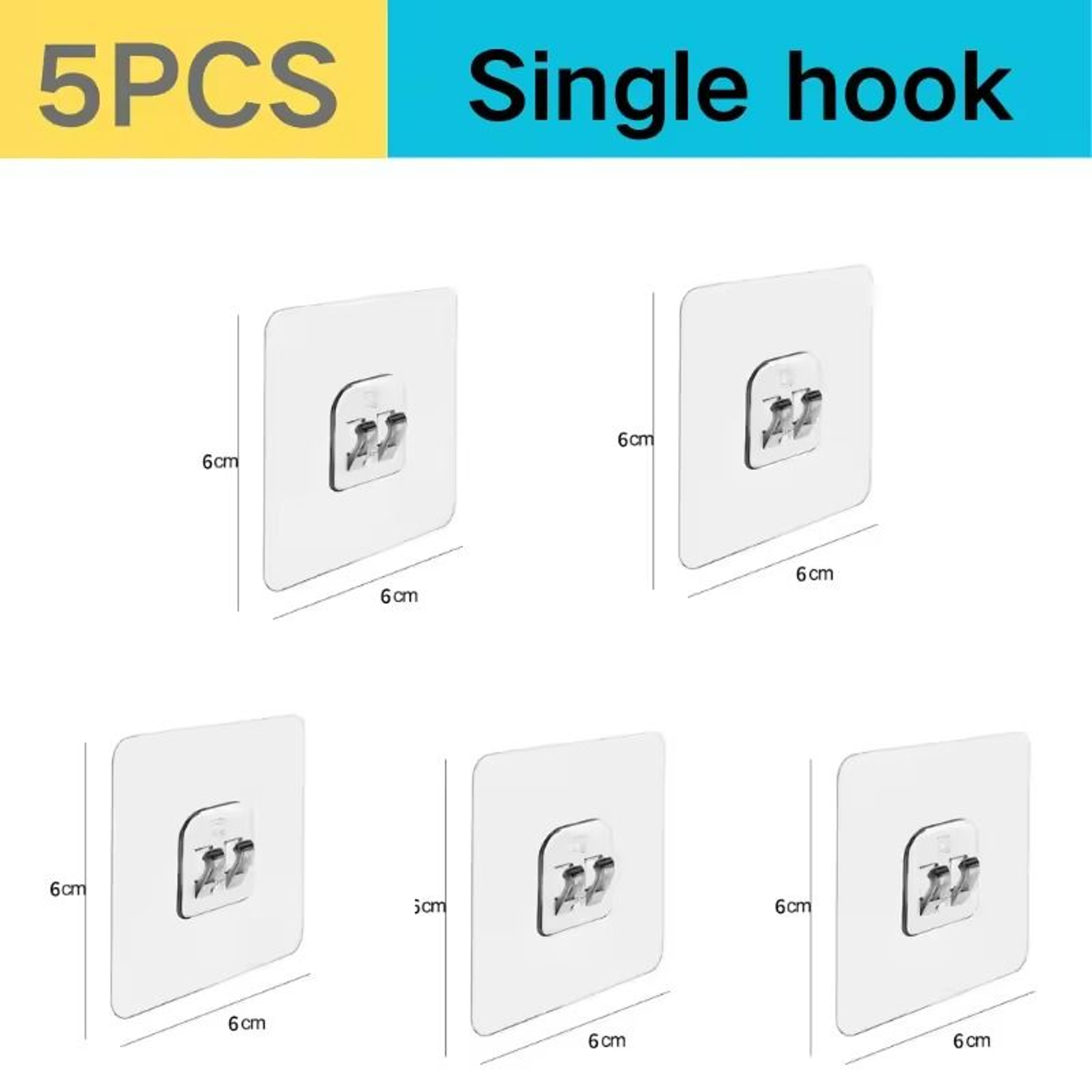 Transparent Adhesive Wall Hooks  Strong NoDrill Hangers For Kitchen  Bathroom 7