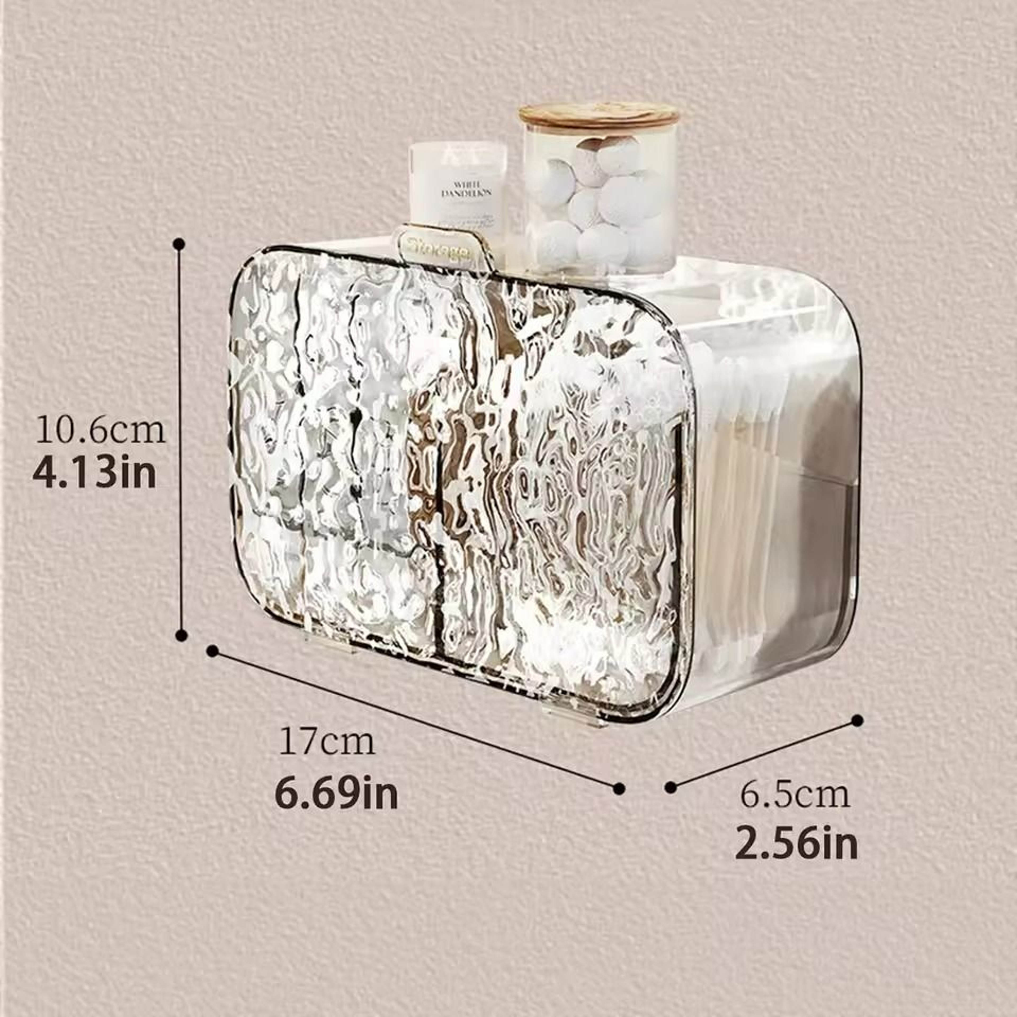 Multifunctional Glacier Pattern Makeup Organizer For Bathroom Storage 1