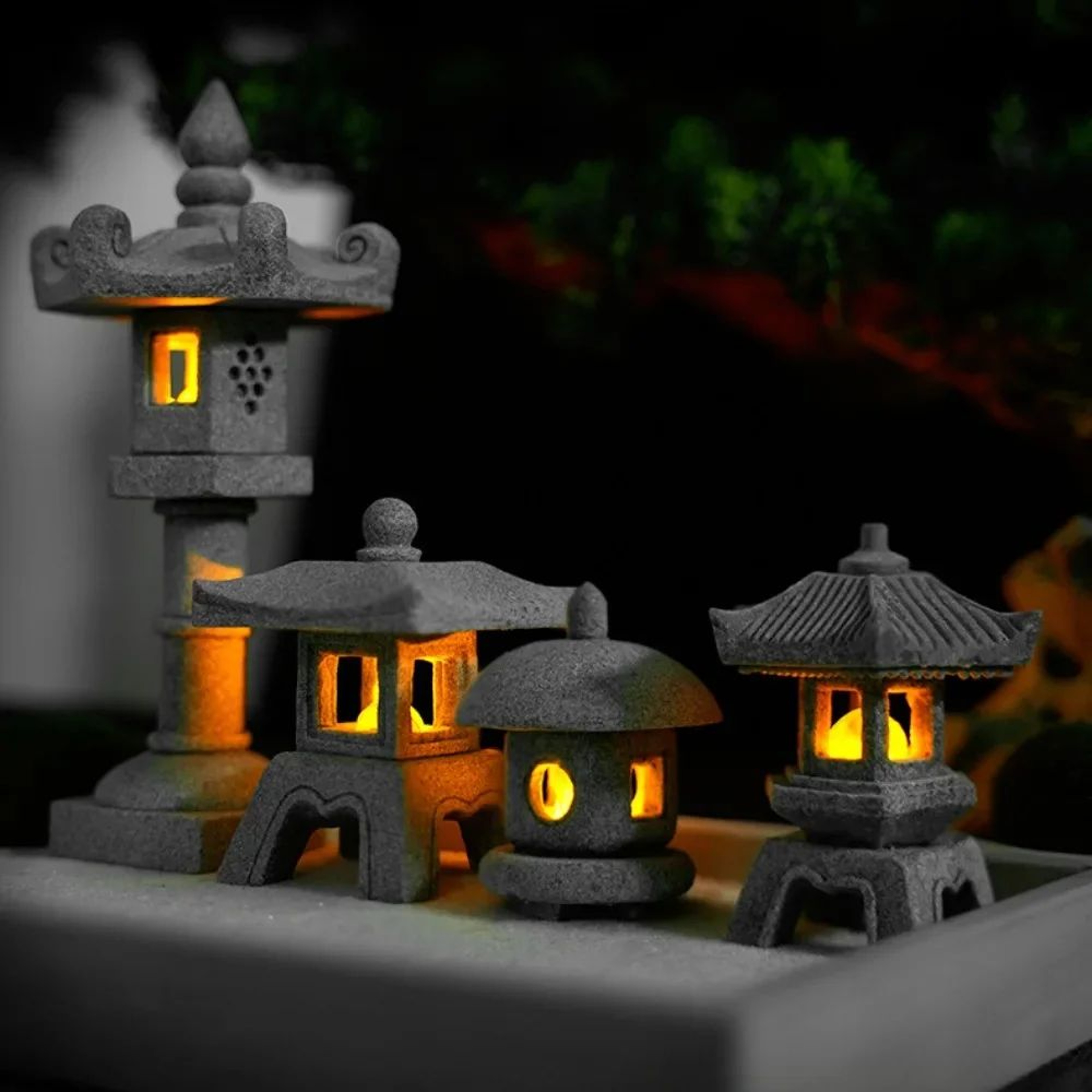 Pagoda Lantern Garden Statue  Zen Landscape Decor For Yard Bonsai  Aquariums 1