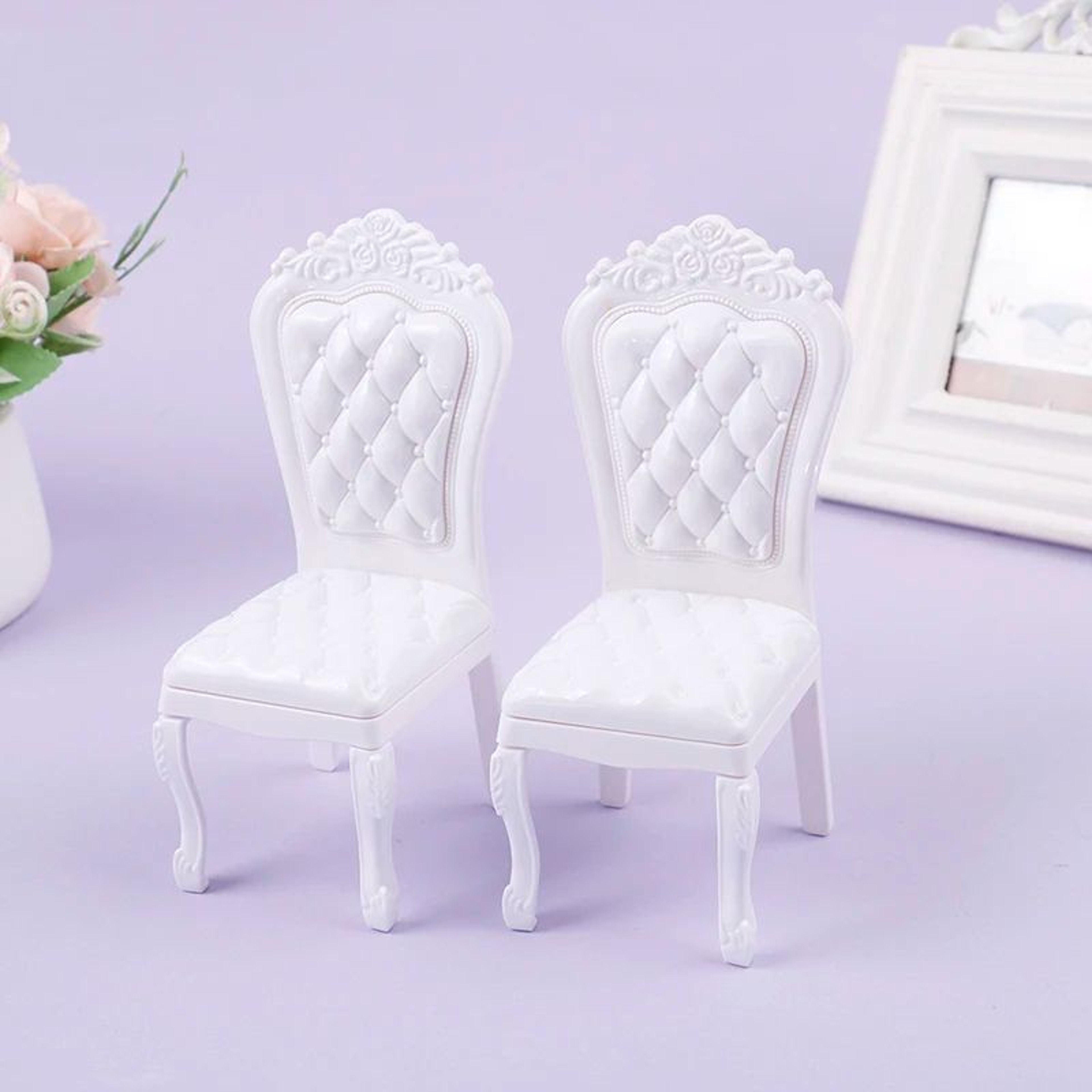 1 6 Scale Mini Dining Table And Chairs Set For BJD Dolls 3