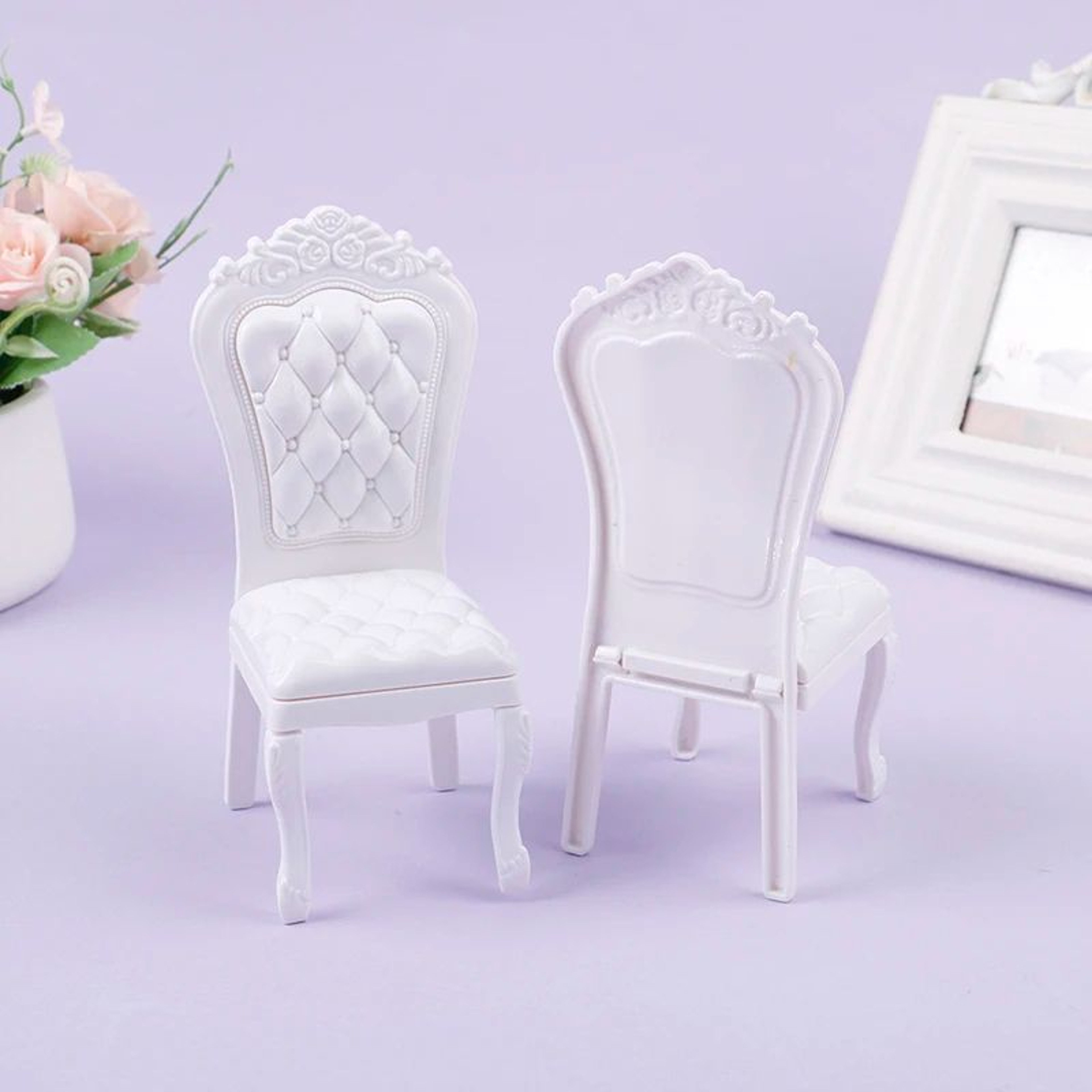 1 6 Scale Mini Dining Table And Chairs Set For BJD Dolls 4