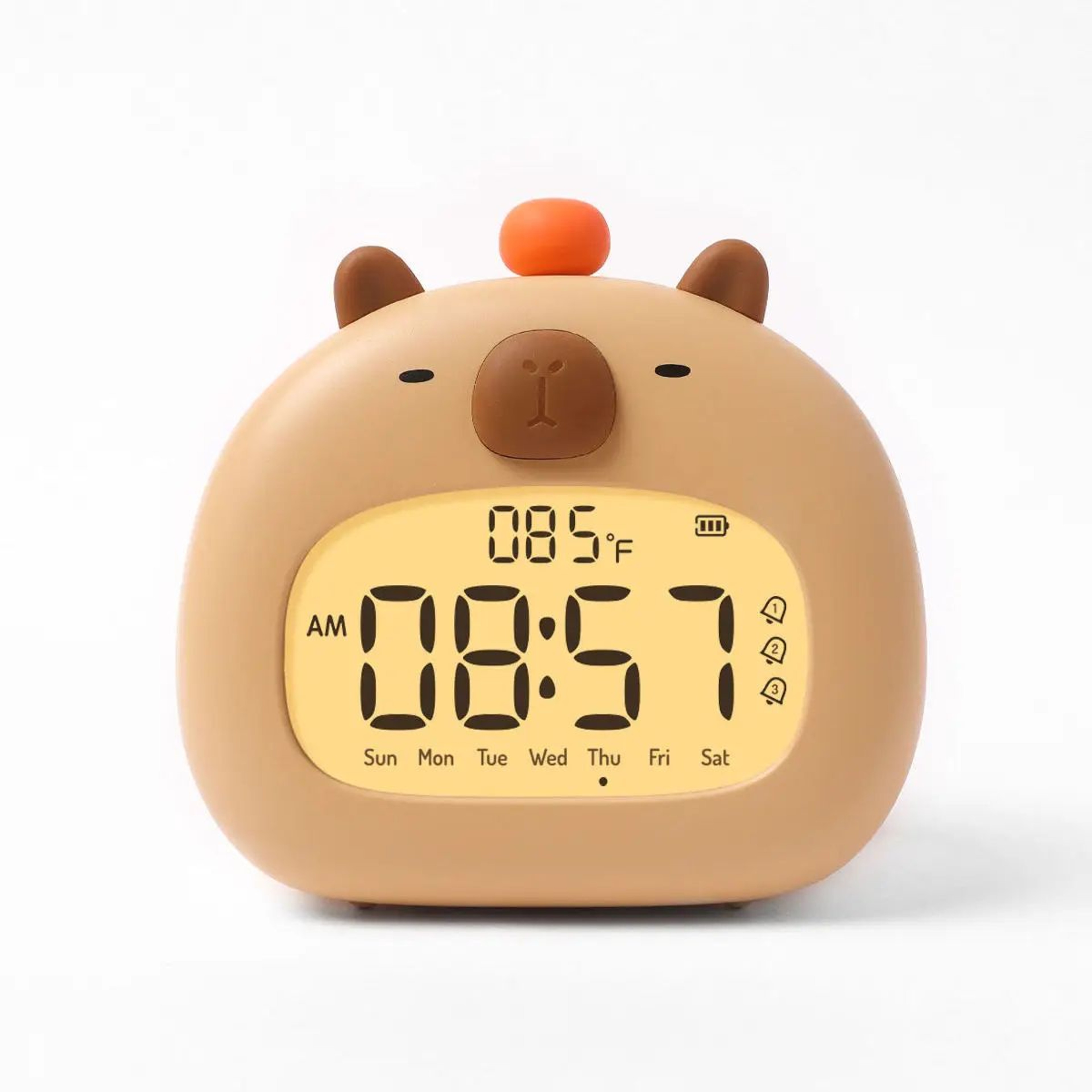Cute Capybara Alarm Clock With Night Light  Timer  Kids Bedroom Multifunction Clock 0