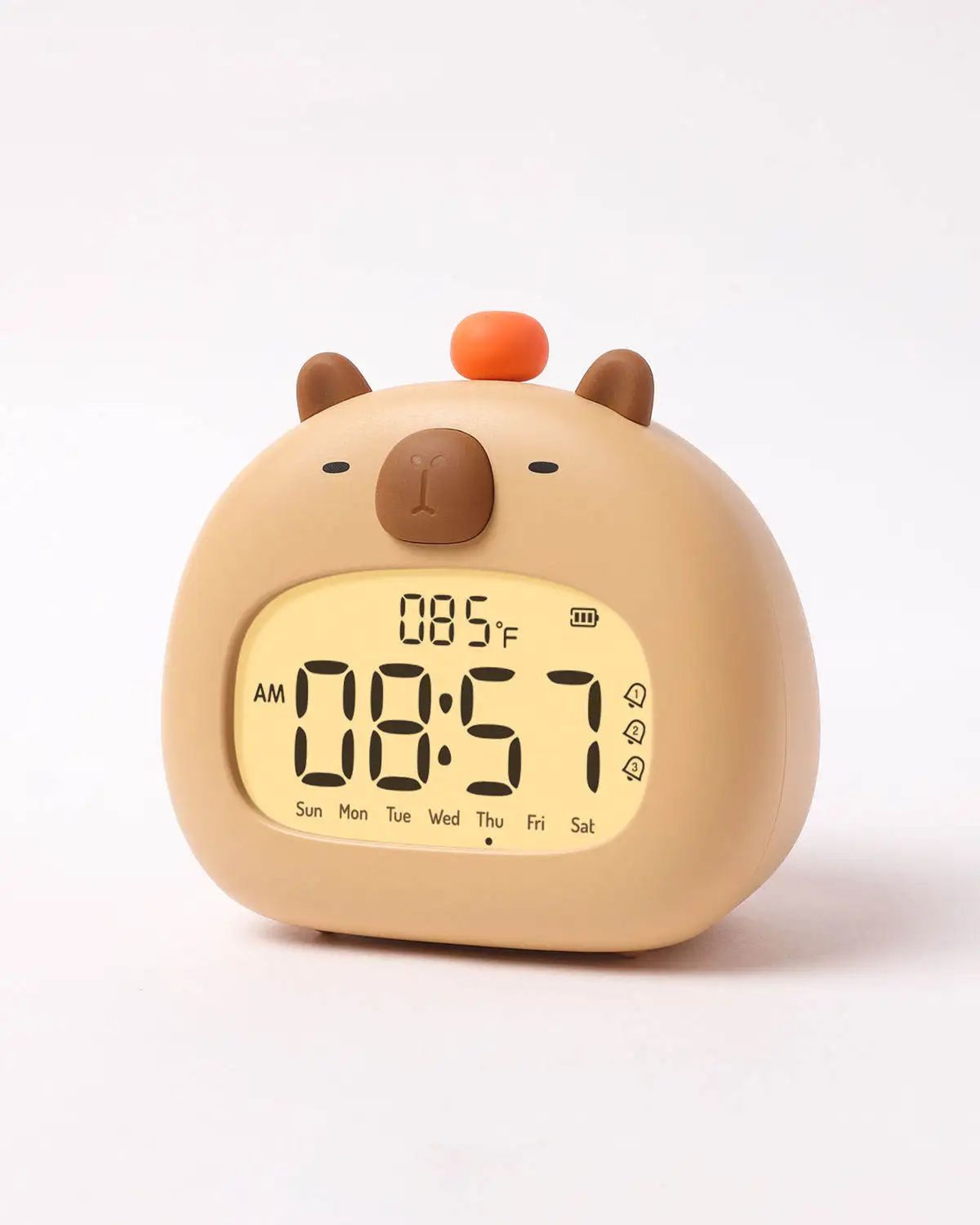 Cute Capybara Alarm Clock With Night Light  Timer  Kids Bedroom Multifunction Clock 1