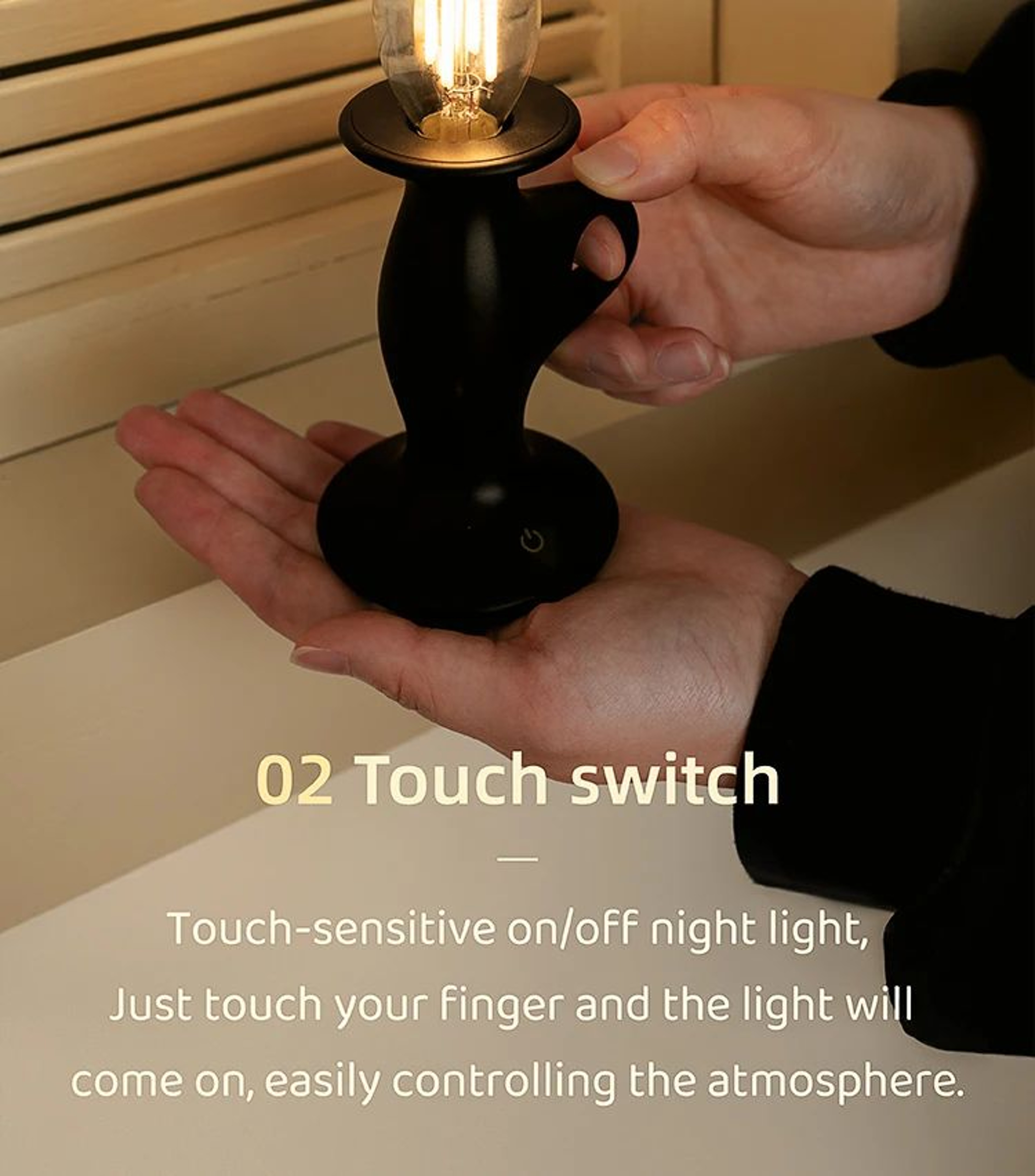 Retro LED Candle Night Light  Dimmable Rechargeable Decorative Lamp 14