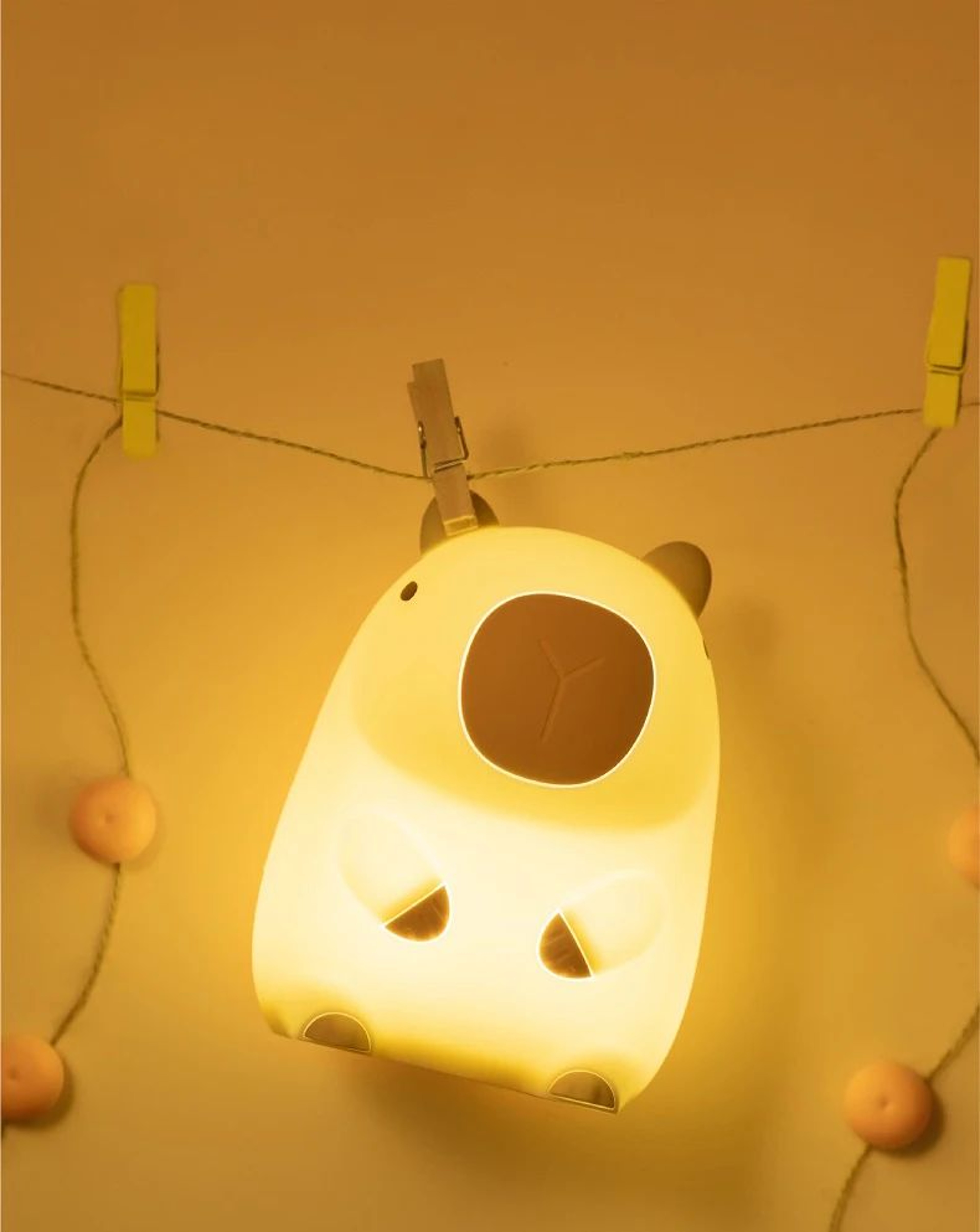 Capybara Silicone Night Light  Cute Anime LED Rechargeable Lamp 1