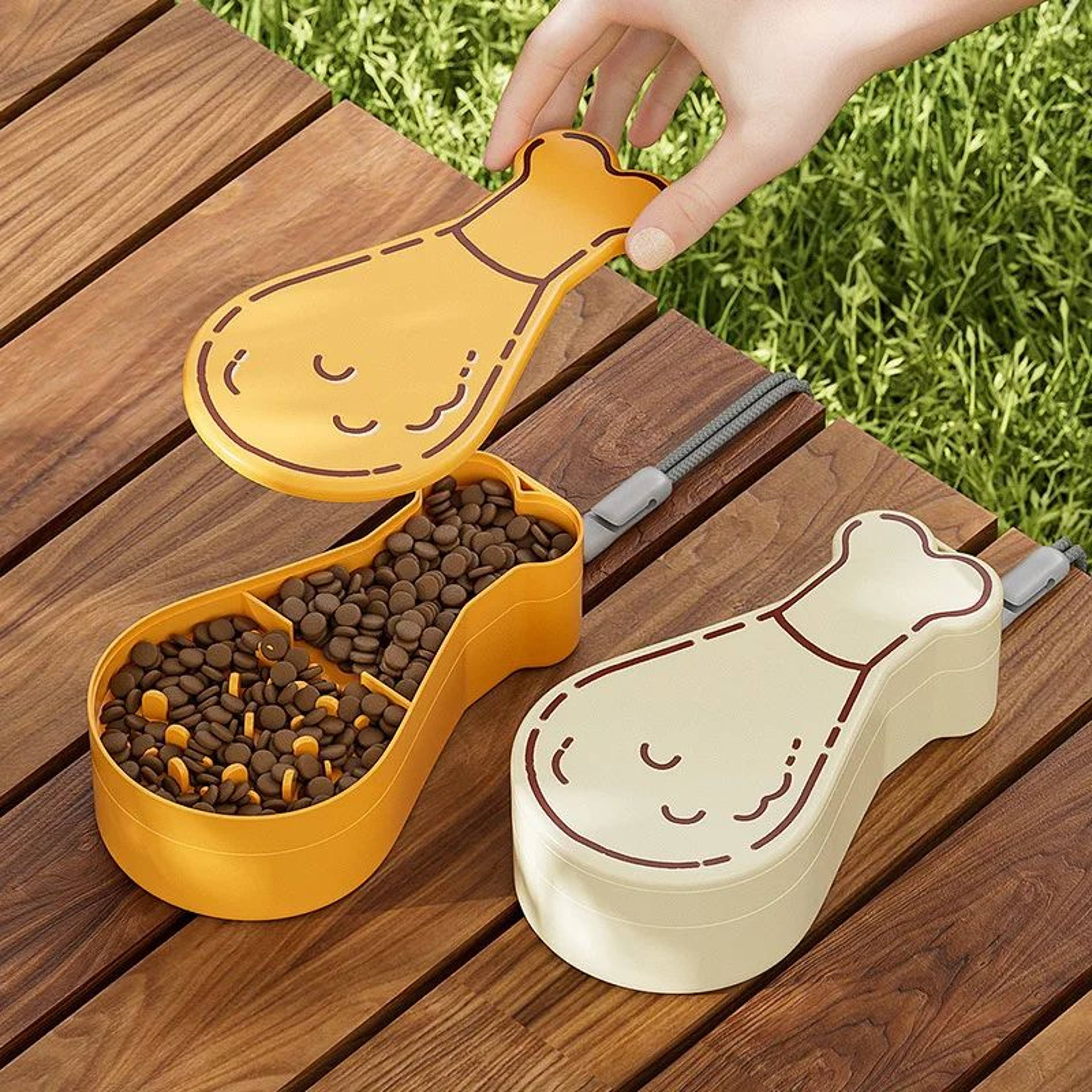 2in1 Portable Dog Water Bottle  Food Container  Large Capacity Travel Cup 2