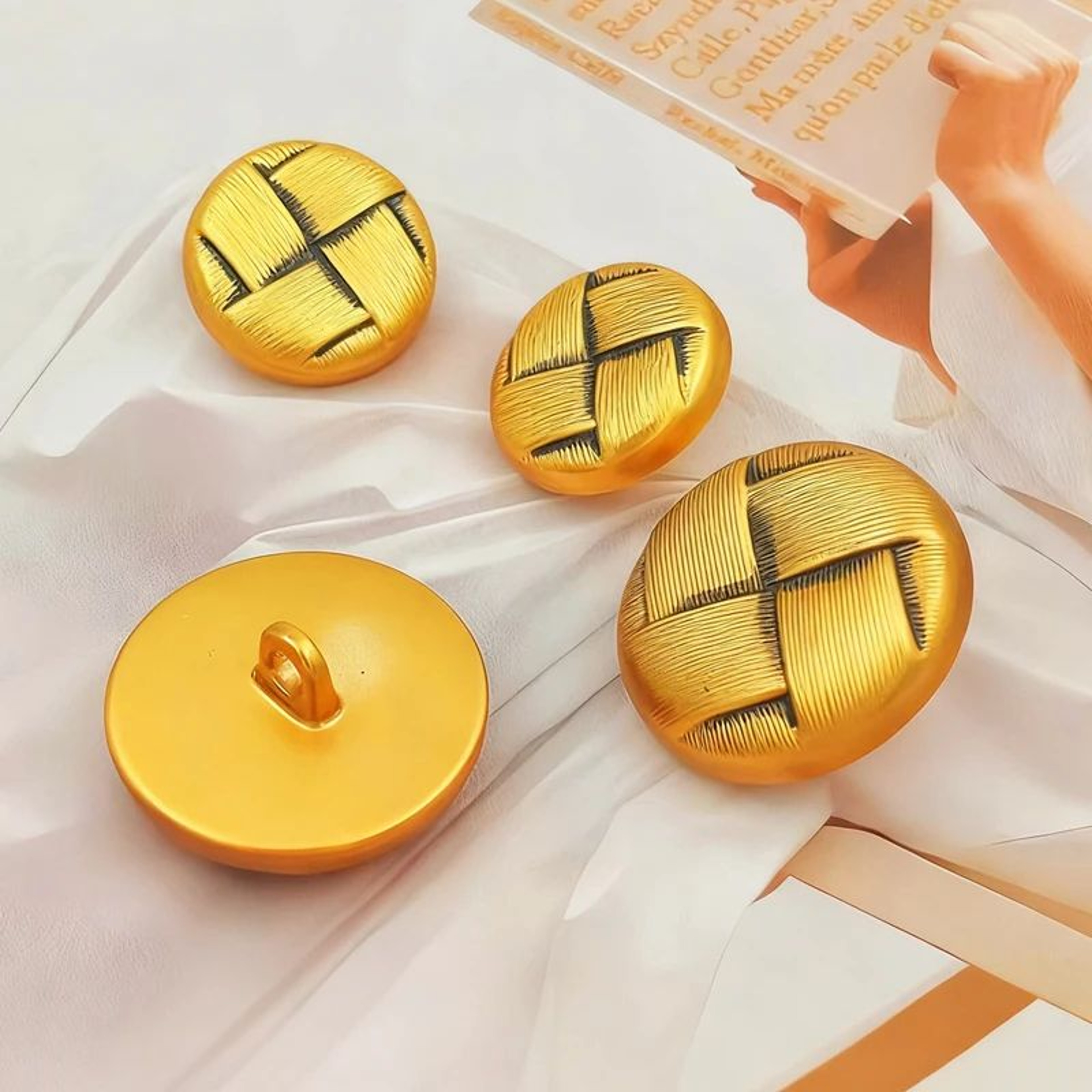 Retro Round Metal Gold Buttons  Premium Sewing Accessories For Cheongsam Suits  Blouses 0