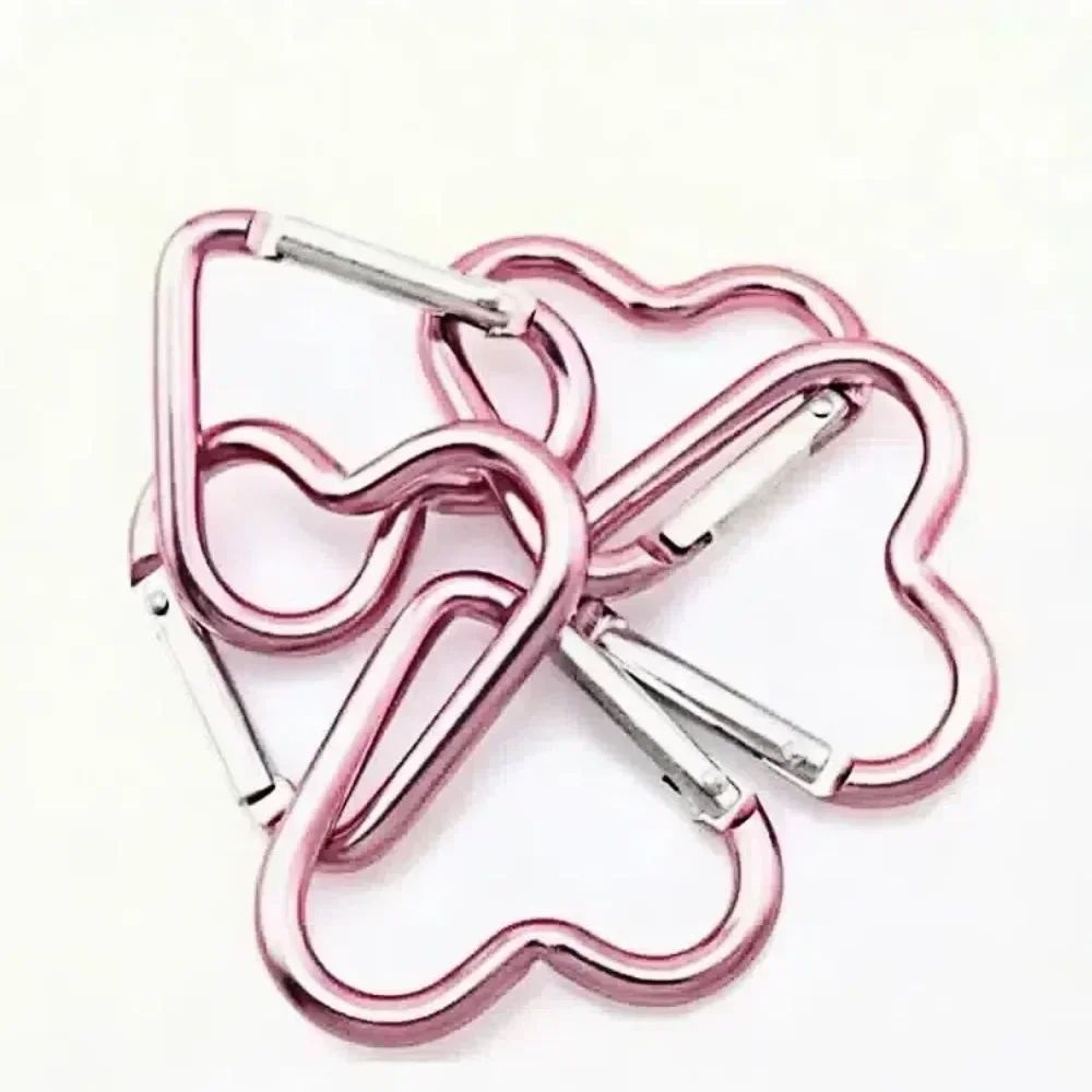 Heart Shaped Metal Carabiner Keychain Set For Outdoor And Everyday Use 5 Pack 0