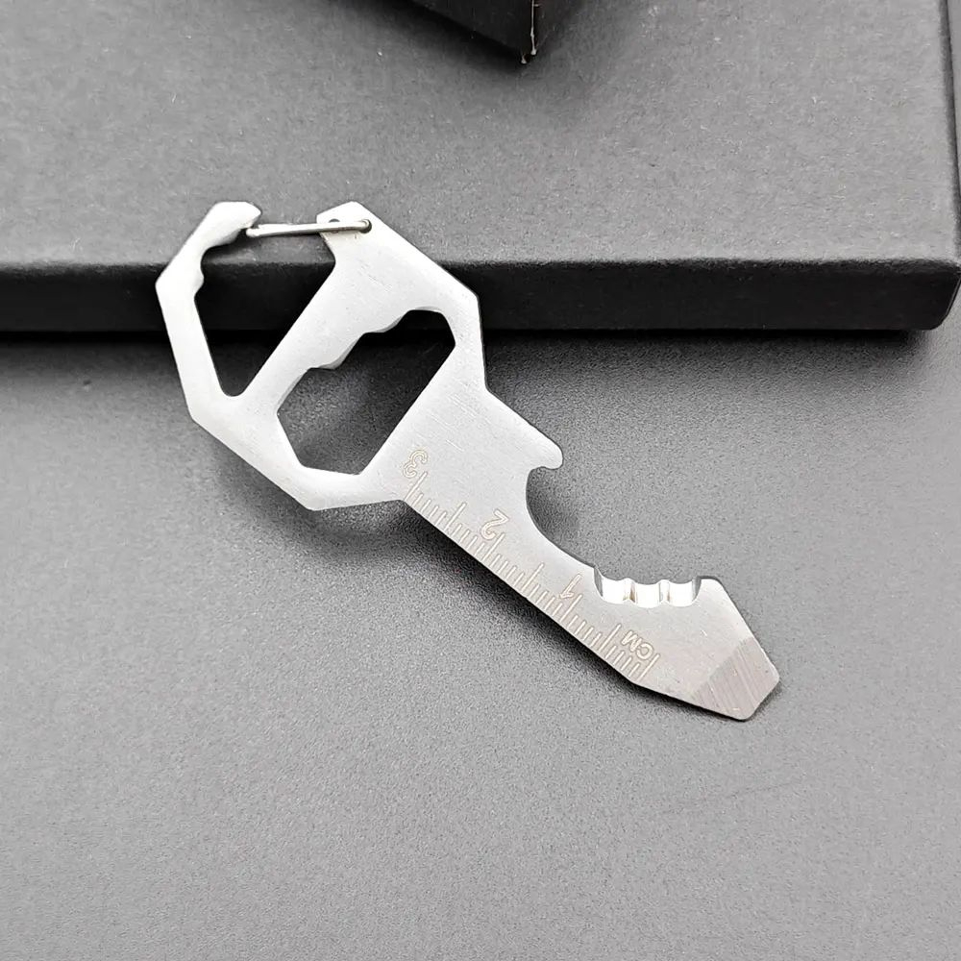 6 In 1 Stainless Steel Multitool Keychain With Bottle Opener And Wrench 6