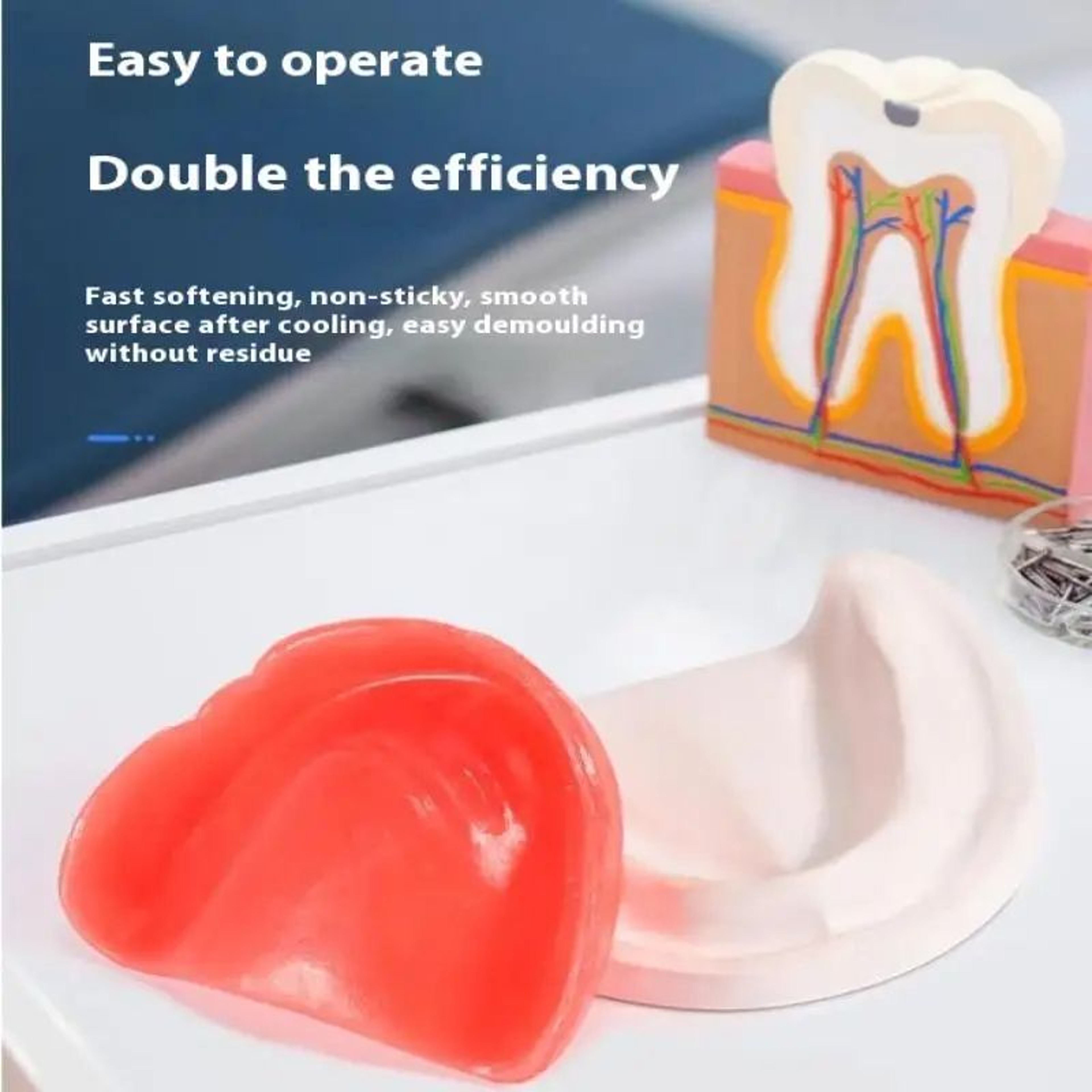 U Shape Dental Rim Model Base Plate Wax Pair For Occlusal Bite Registration And Denture Casting 4