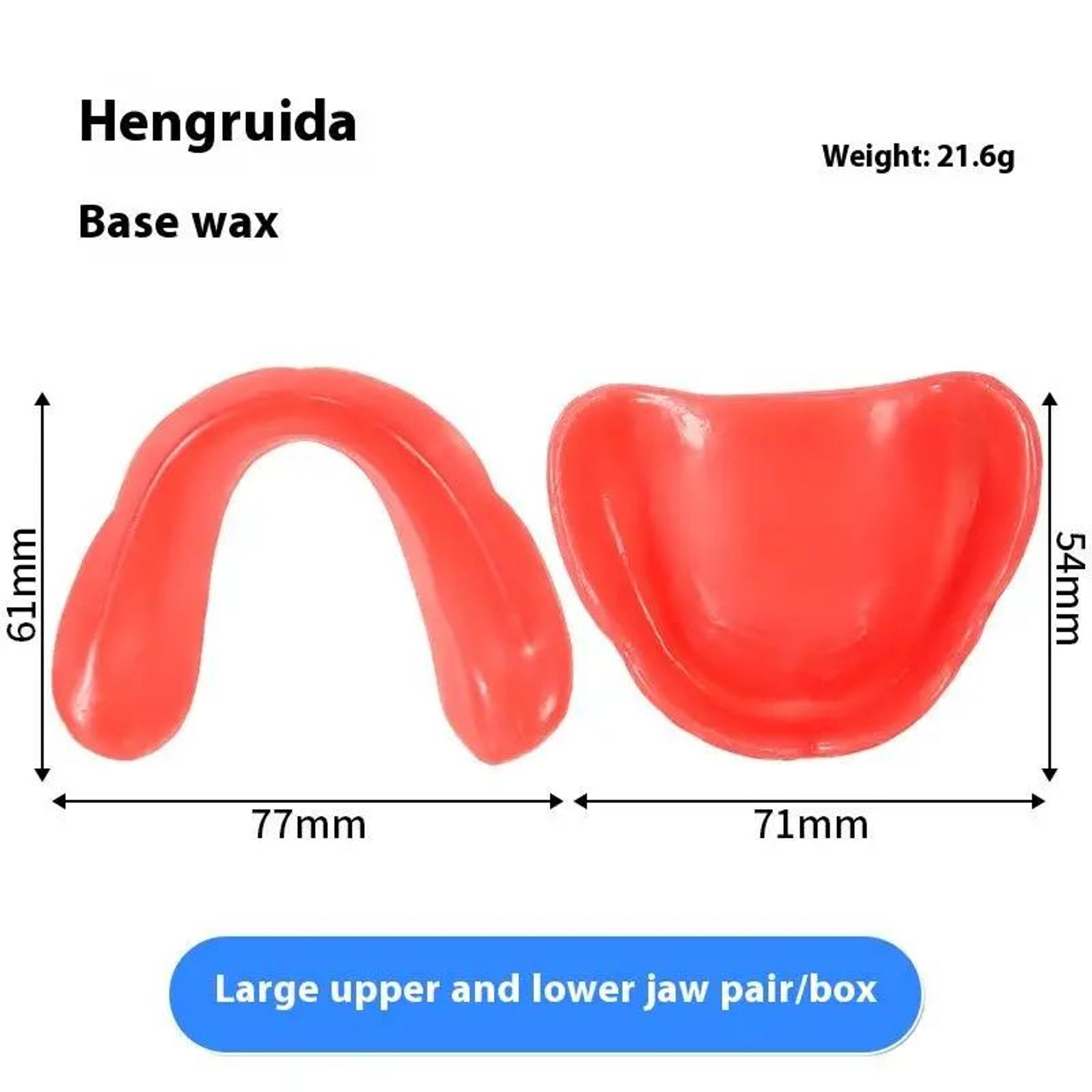 U Shape Dental Rim Model Base Plate Wax Pair For Occlusal Bite Registration And Denture Casting 10
