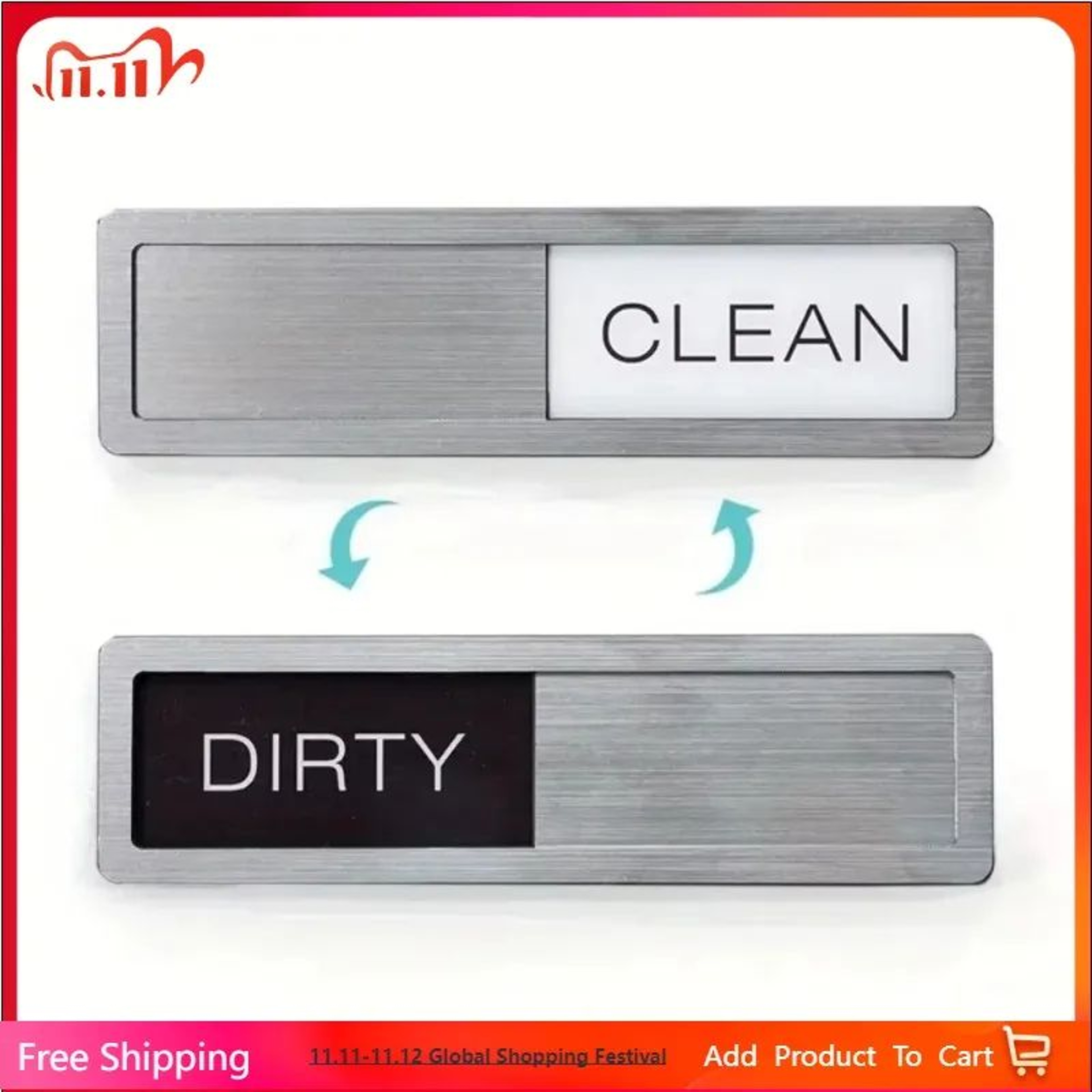 Dishwasher Magnet Clean Dirty Sign Kitchen Organizer Fridge Magnet Home Decor 0