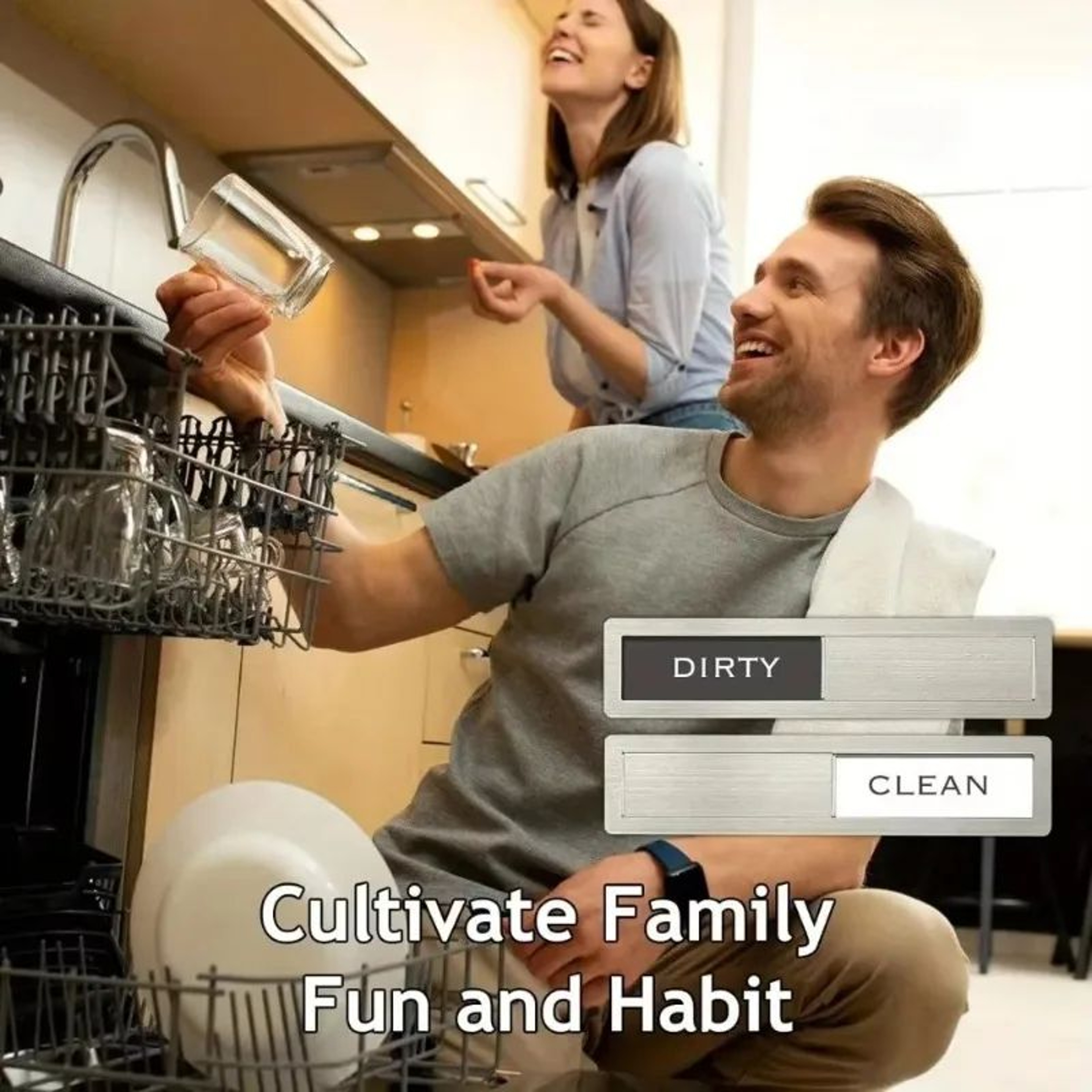 Dishwasher Magnet Clean Dirty Sign Kitchen Organizer Fridge Magnet Home Decor 1