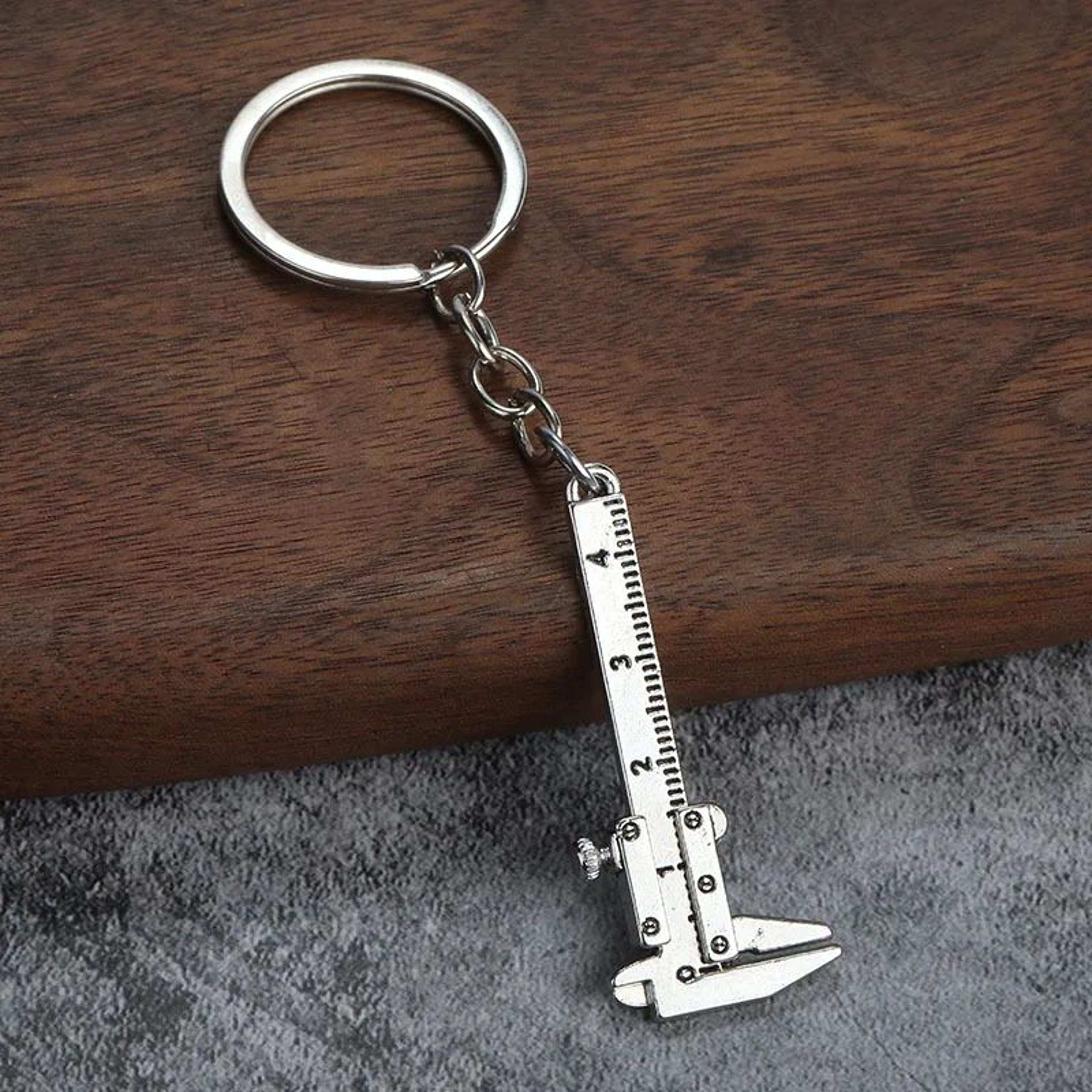 Mini Vernier Caliper Keychain Trendy Decorative Charm For Keys Bags And Backpacks 2