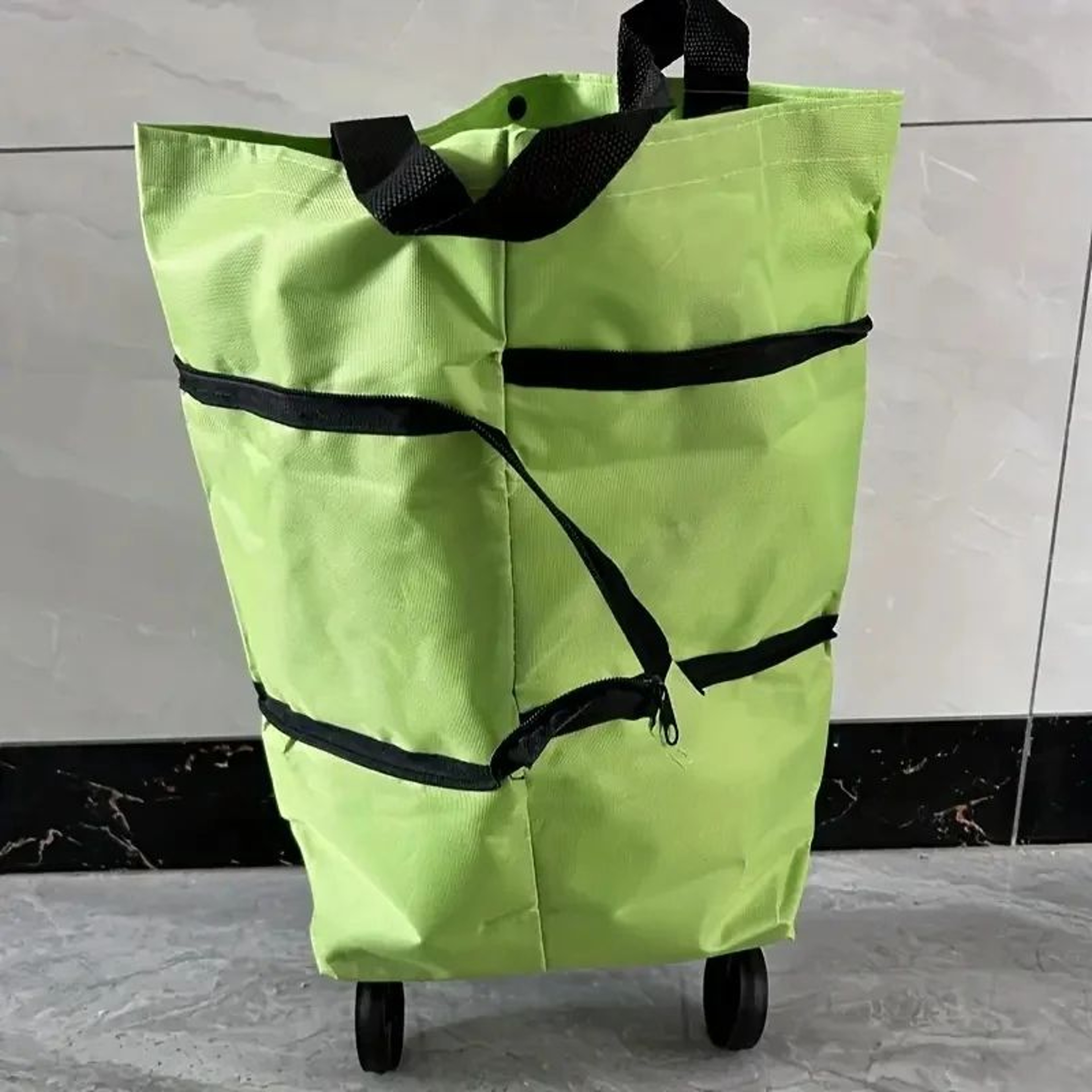 Foldable Portable Shopping Cart With Wheels Lightweight BackpackStyle Hand Cart 8