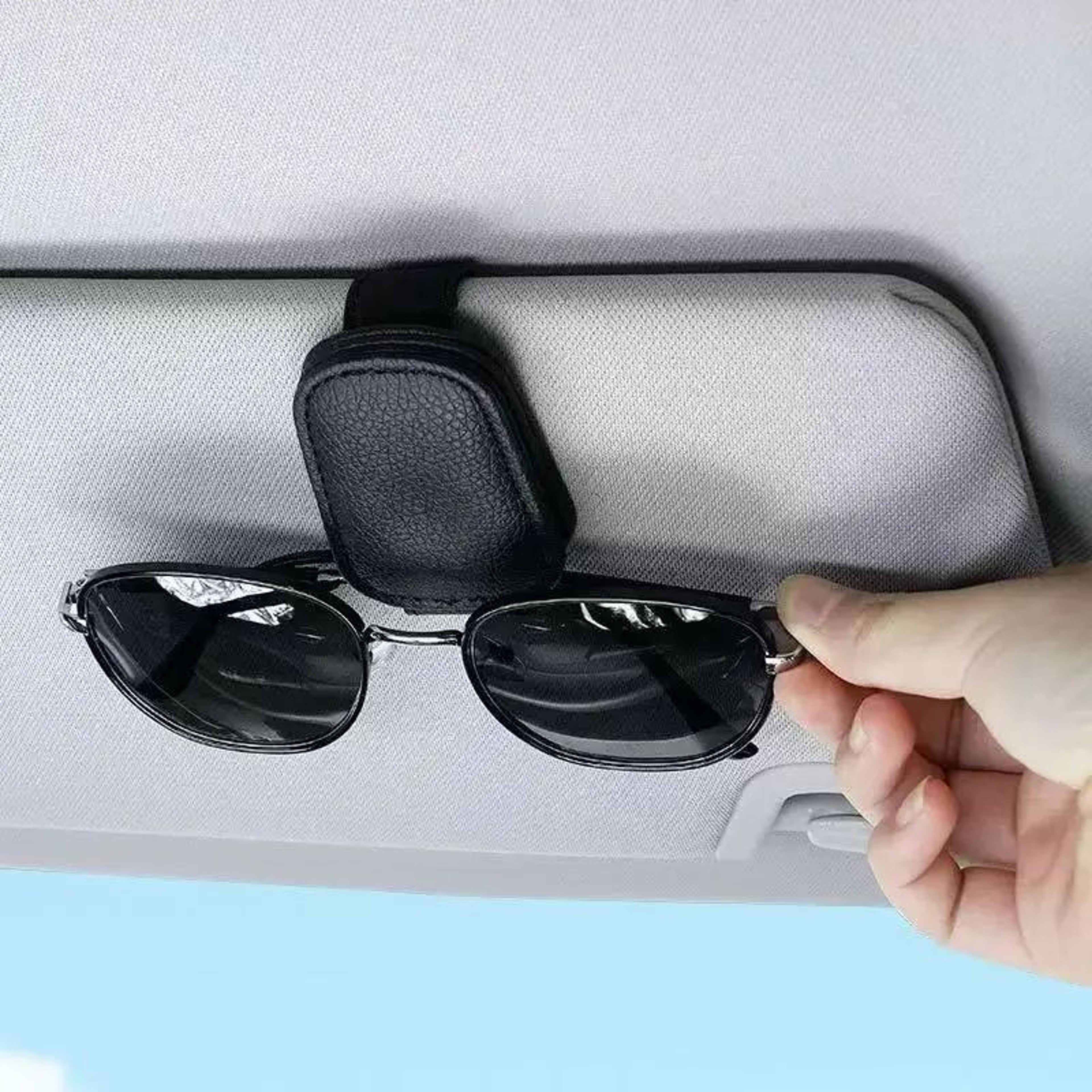 Universal Car Visor Clip Sunglasses Card And Ticket Holder Durable Compact Organizer 2