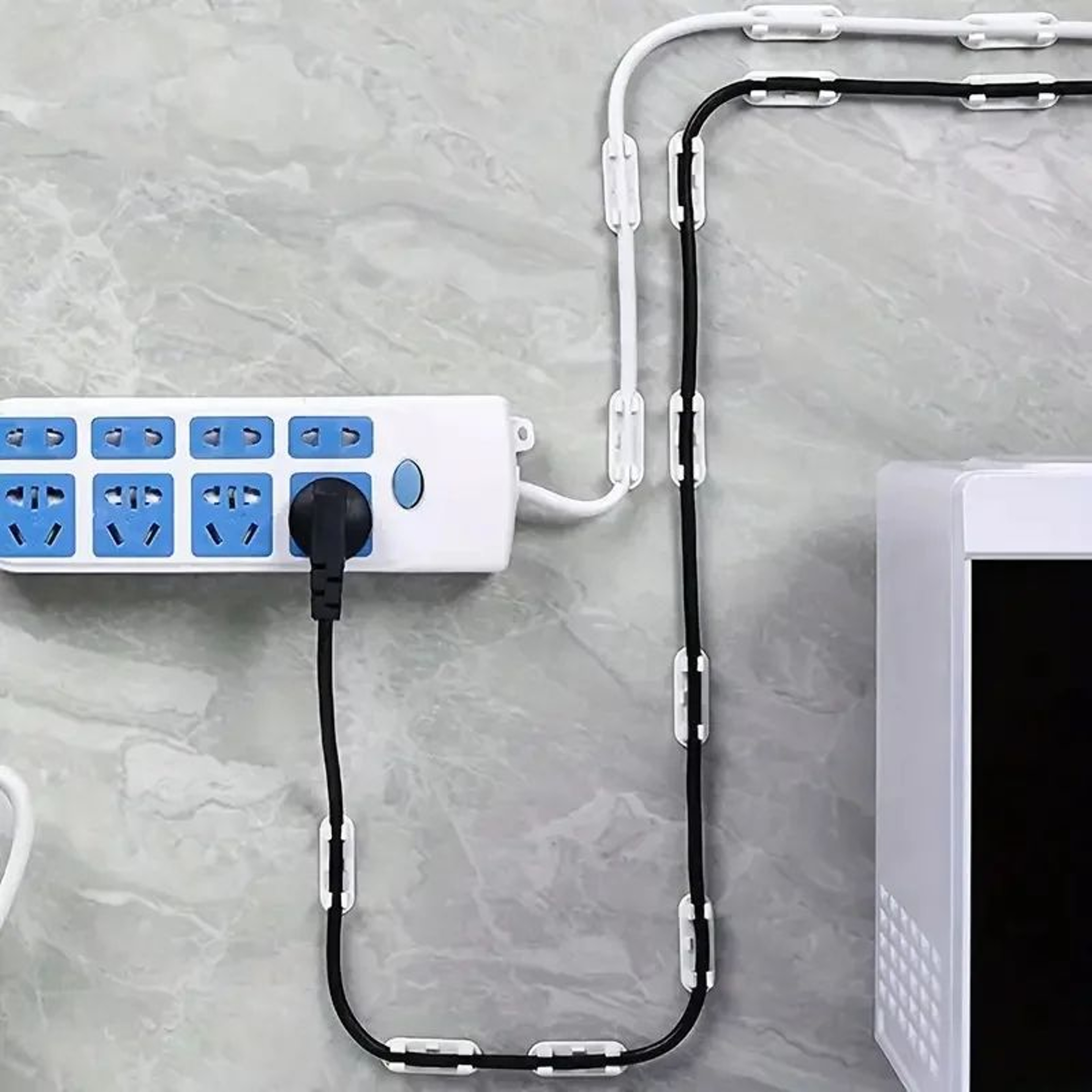 50 Pack Adhesive Cable Clips Adjustable NoDrill Wire Organizers For Home  Office 2