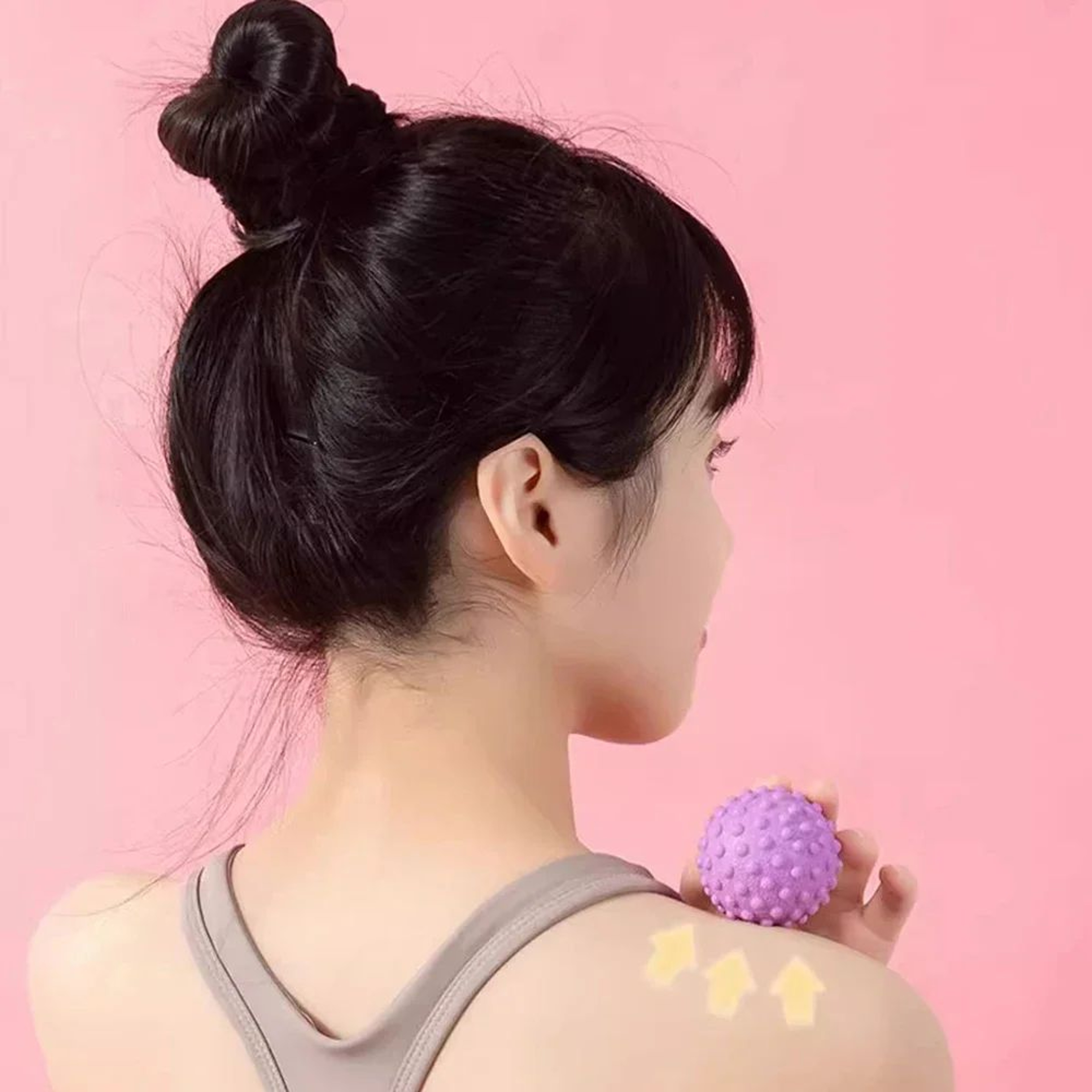 Raised Point Fascia Massage Ball  TPR Yoga Therapy Ball For Back Waist Foot And Posture Relief 2