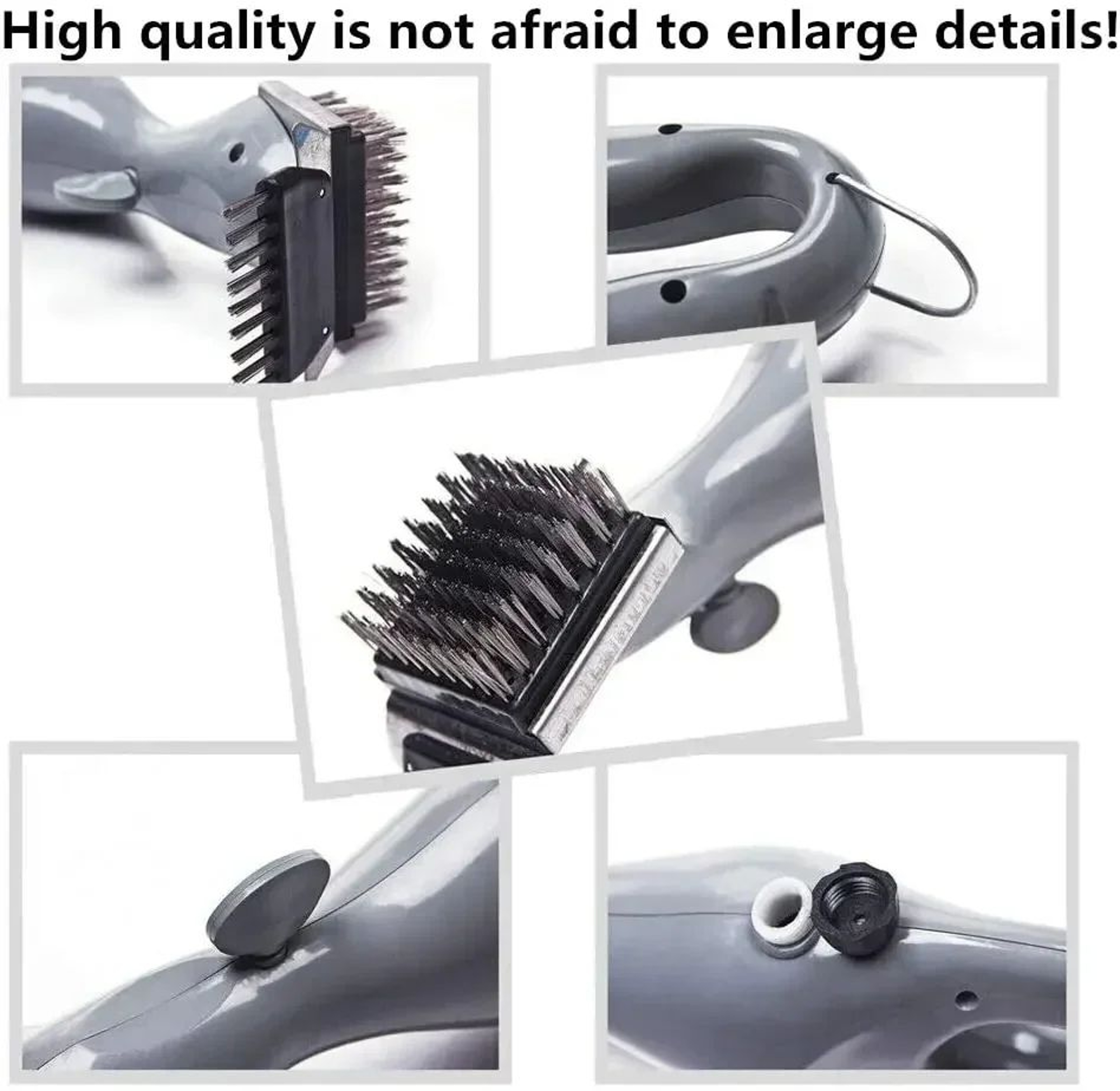 Stainless Steel BBQ Grill Steam Cleaning Brush For Outdoor Grills 7