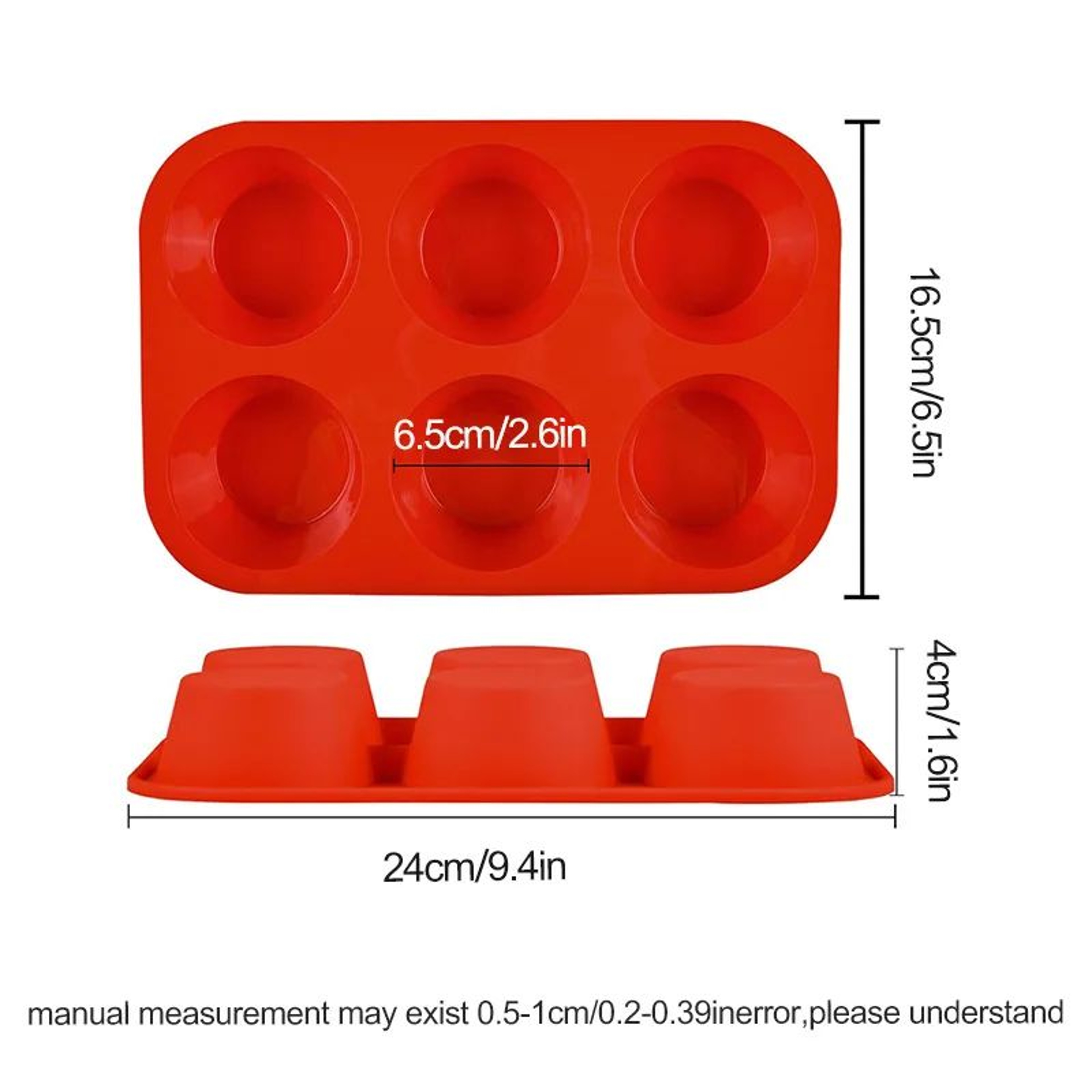 6 Cup Silicone Jumbo Muffin Pan Large Cupcake And Popover Baking Tray 5