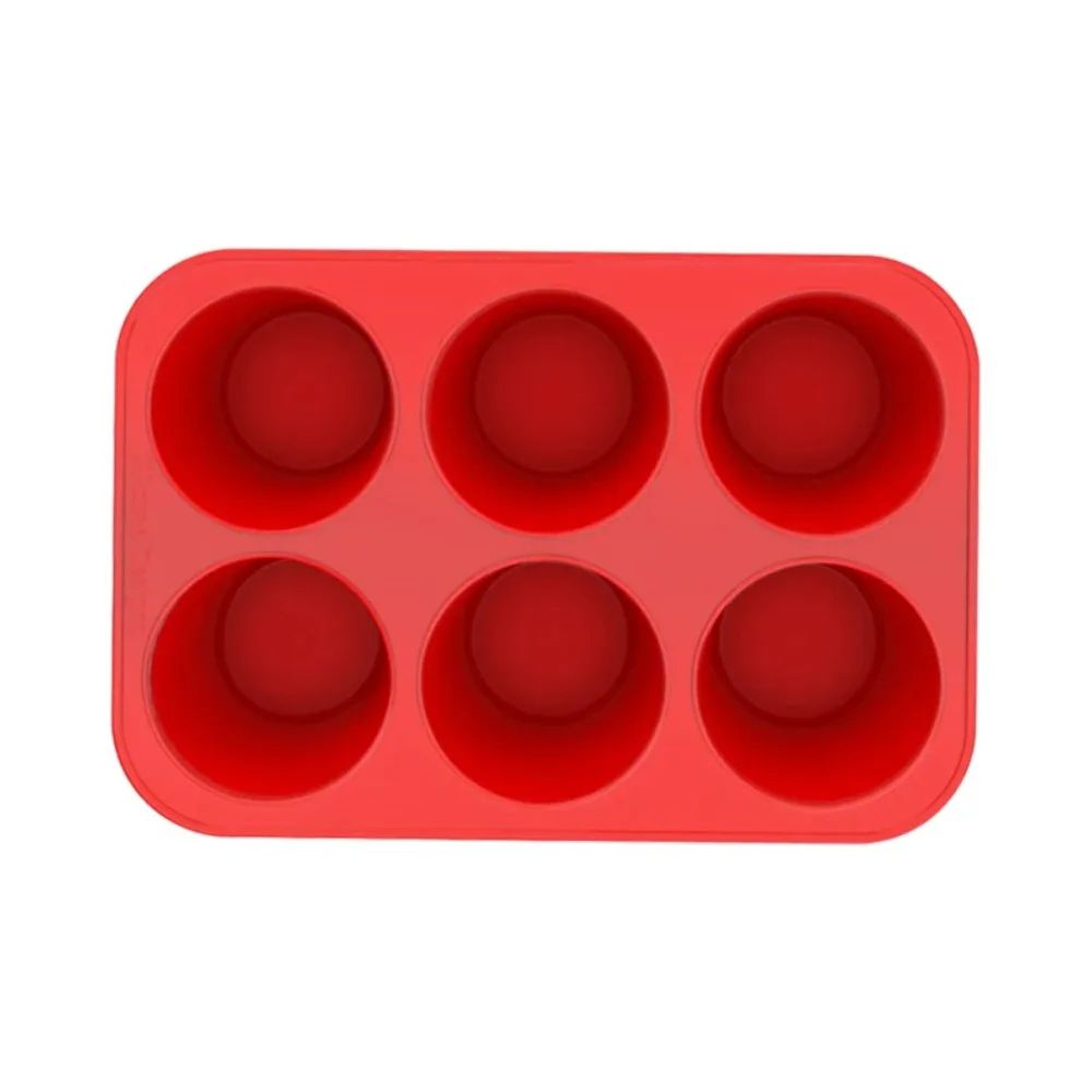 6 Cup Silicone Jumbo Muffin Pan Large Cupcake And Popover Baking Tray 6