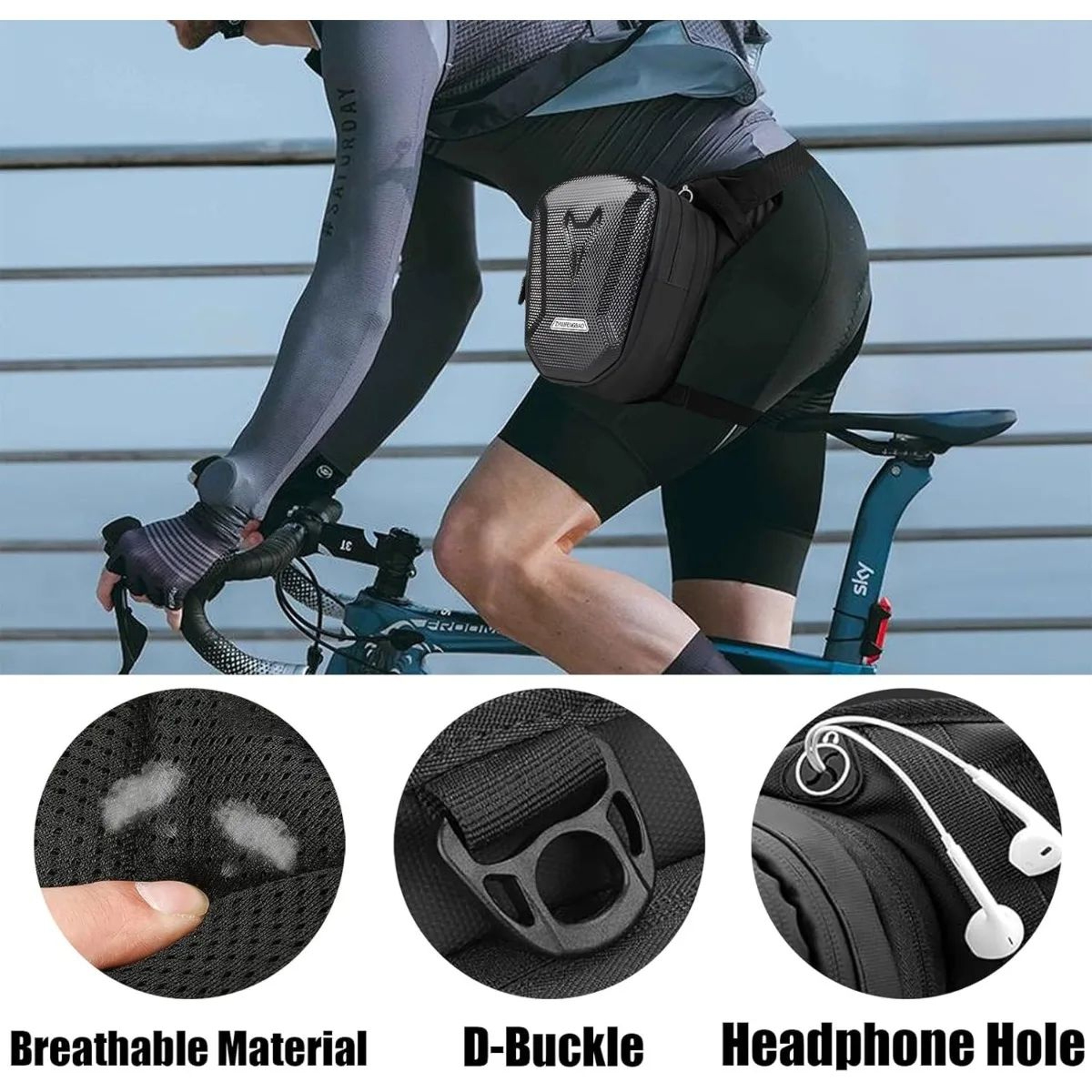 Motorcycle Tactical Drop Leg Bag Waist Pack For Riding And Cycling 3