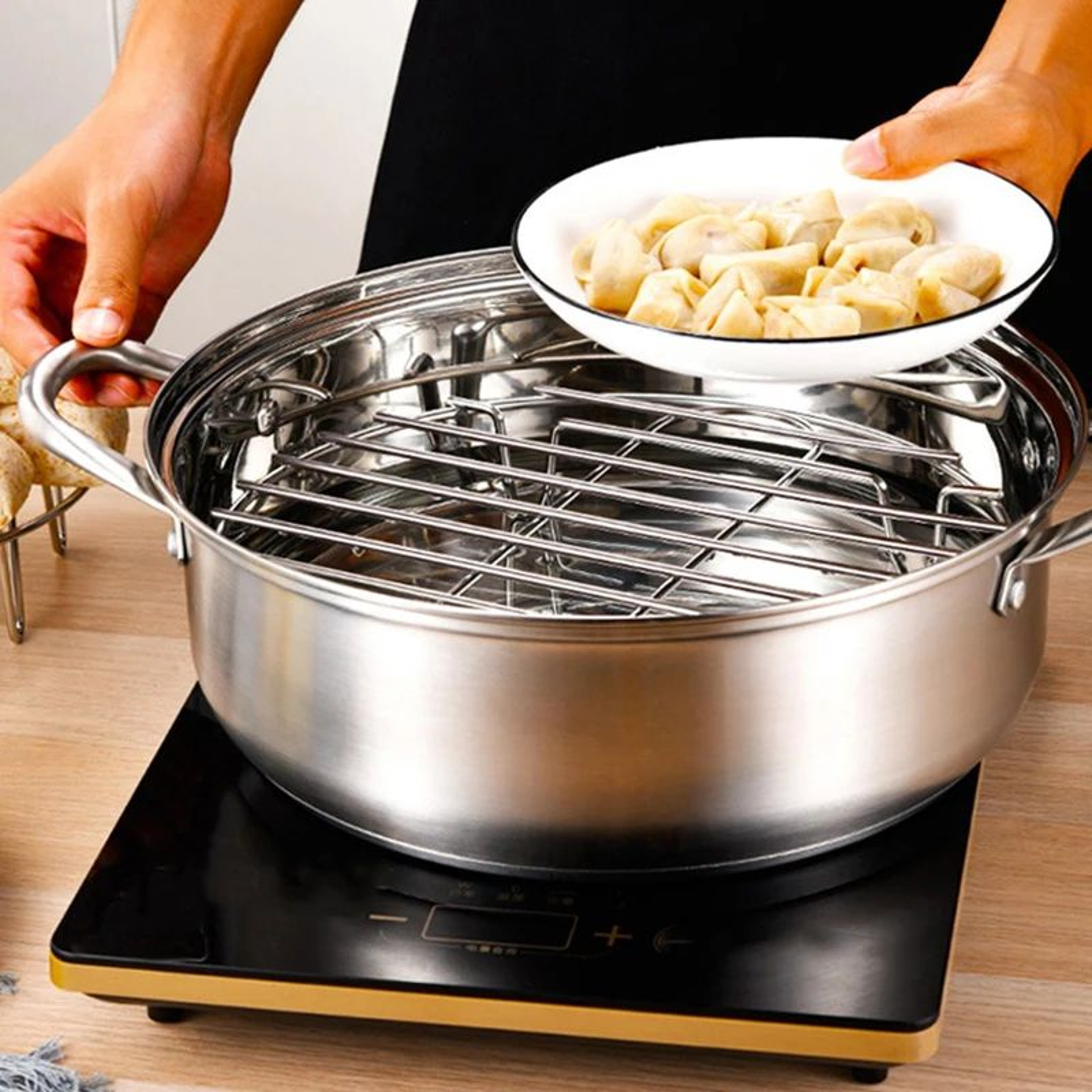 Stainless Steel Steamer Rack Pot Stand For Cooking Baking And Airfryer Use 4