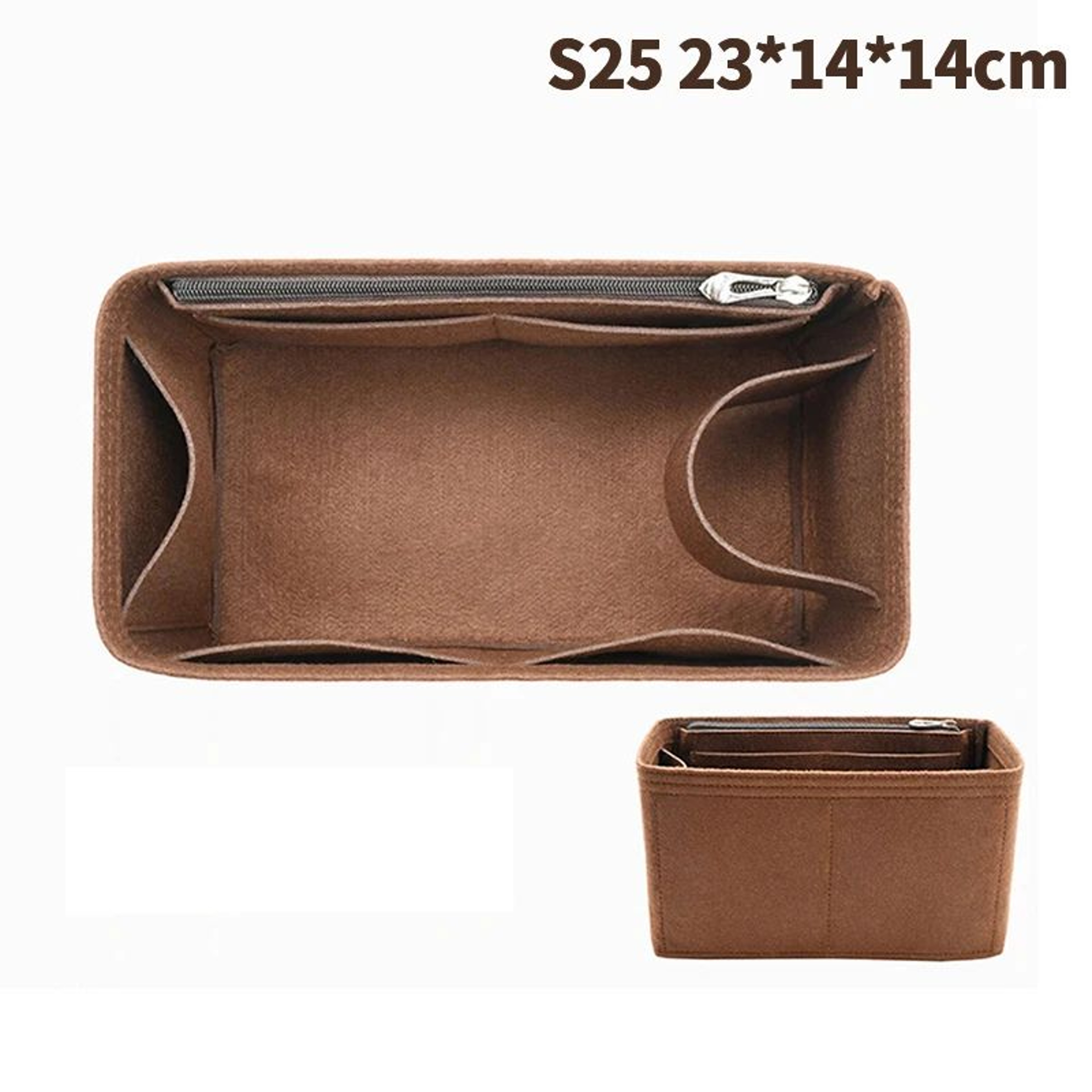 Felt Cloth Bag Organizer Insert Portable Handbag And Makeup Organizer 15