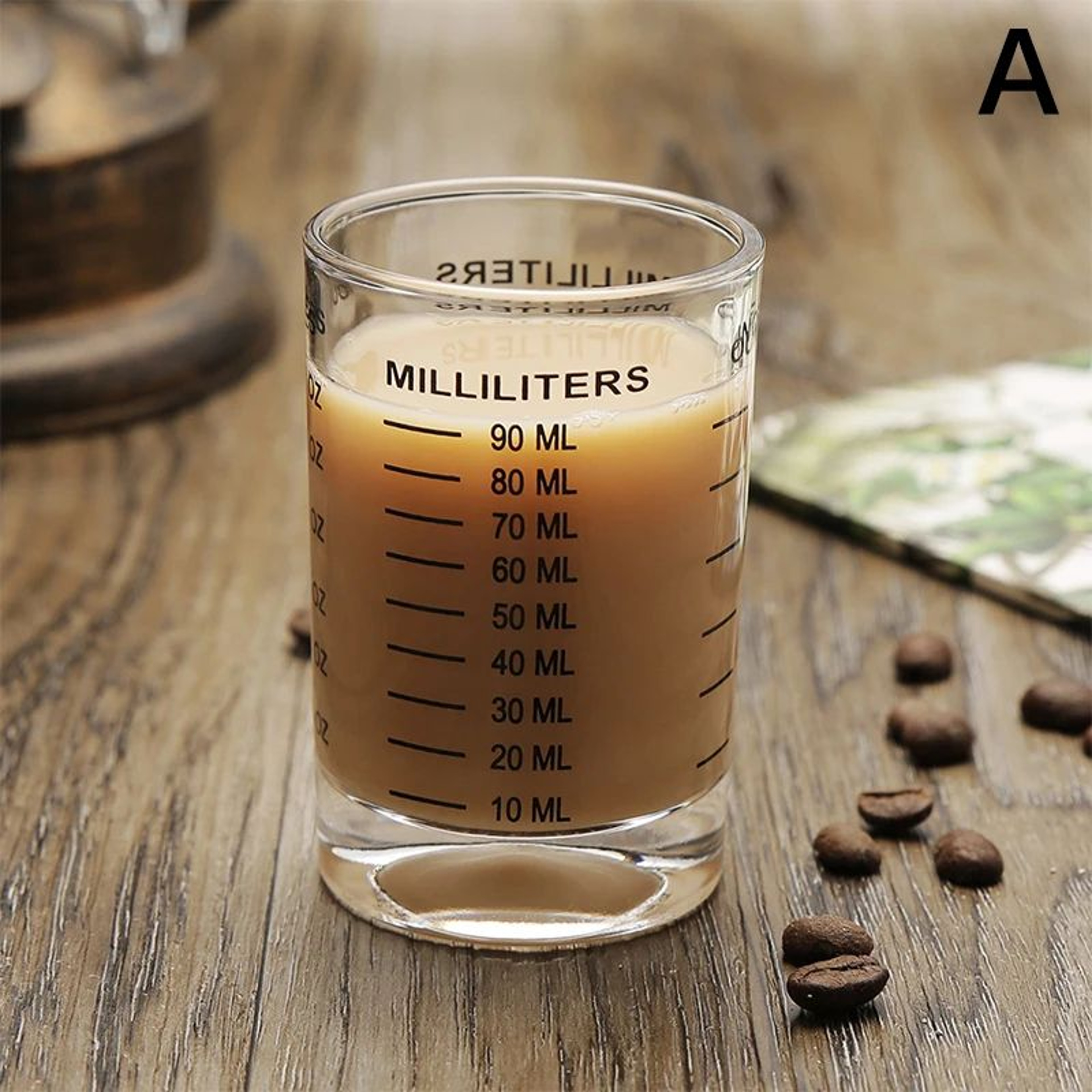 Heat Resistant Glass Measuring Cup With Handle For Espresso And Milk 10