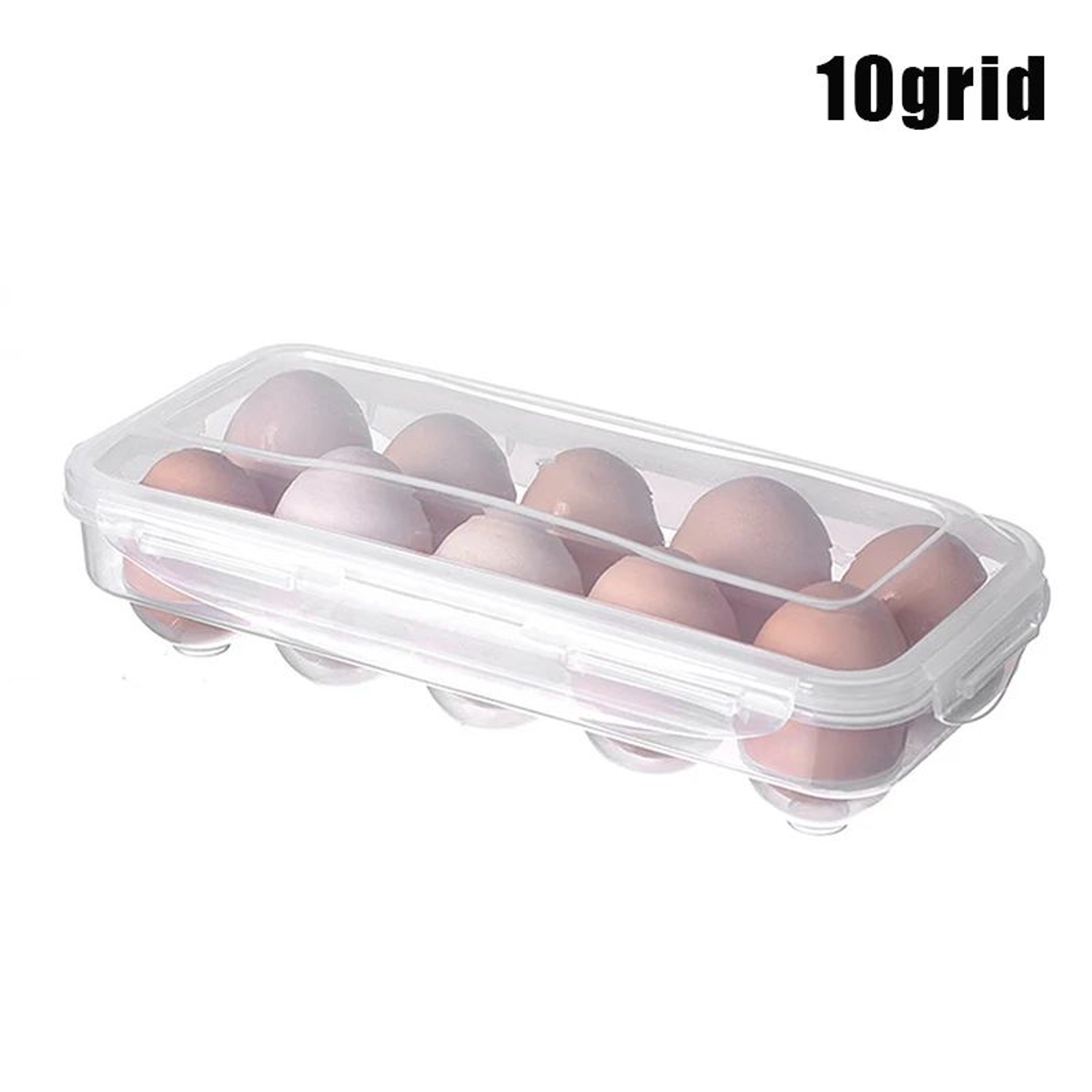 Egg Storage Box With Lid Refrigerator Egg Organizer Tray 10