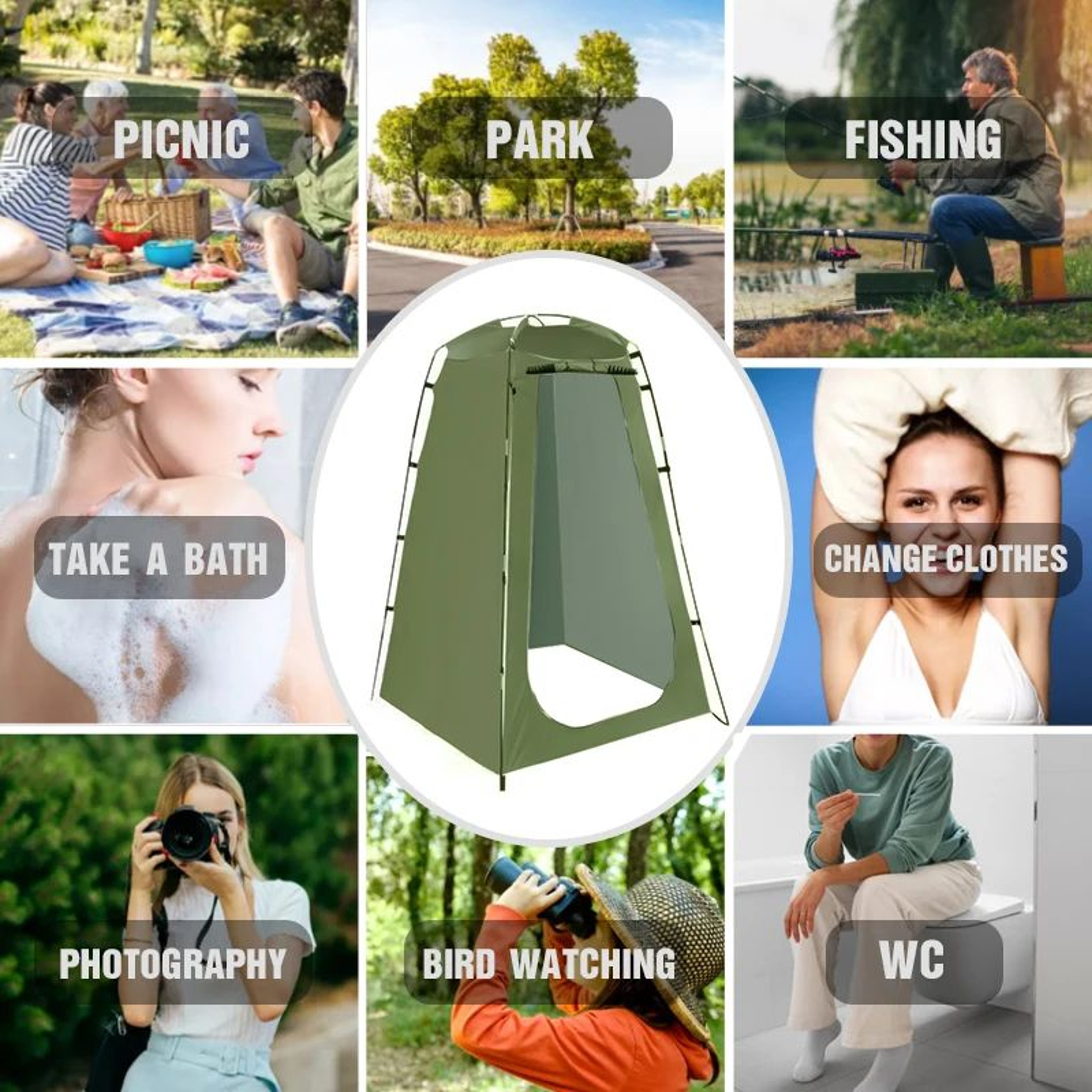 Westtune Portable Waterproof Privacy Shower Tent Outdoor Changing Shelter 5